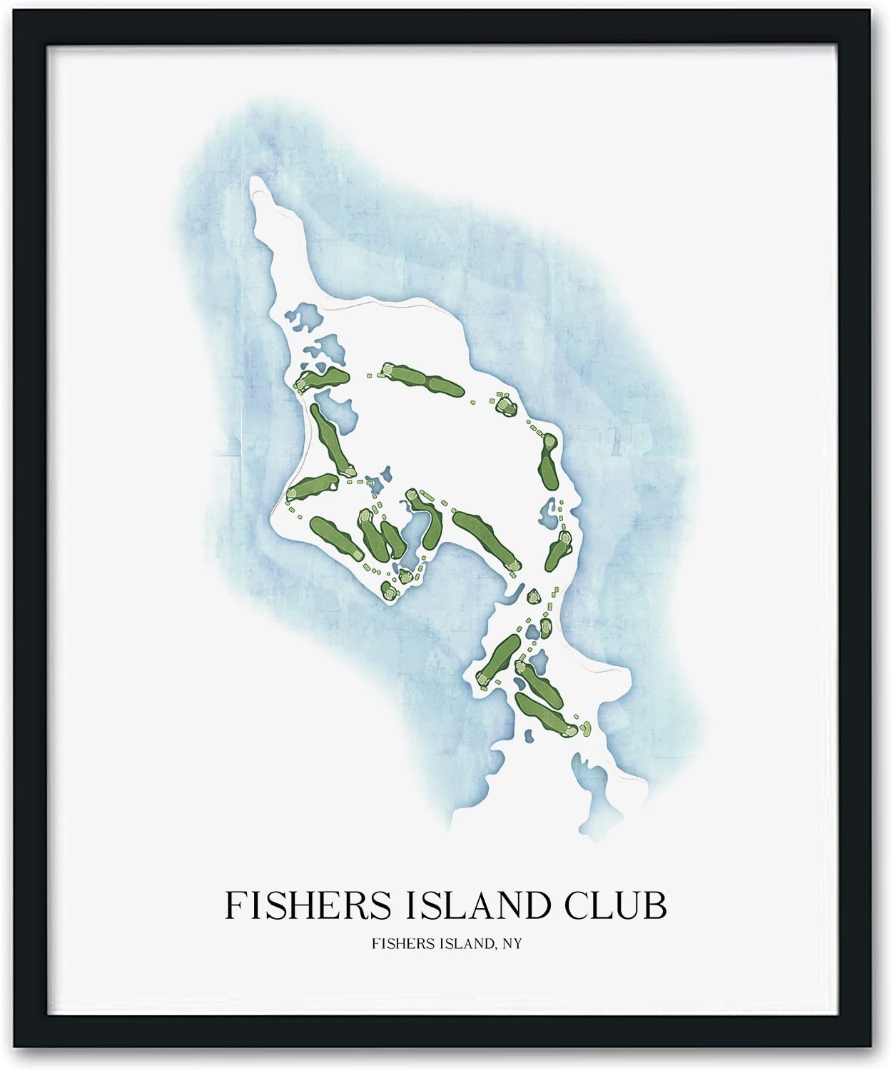 19THHOLESPORTS Framed Golf Course Print - Premium Golf Wall Art for Home & Office Decor - 8