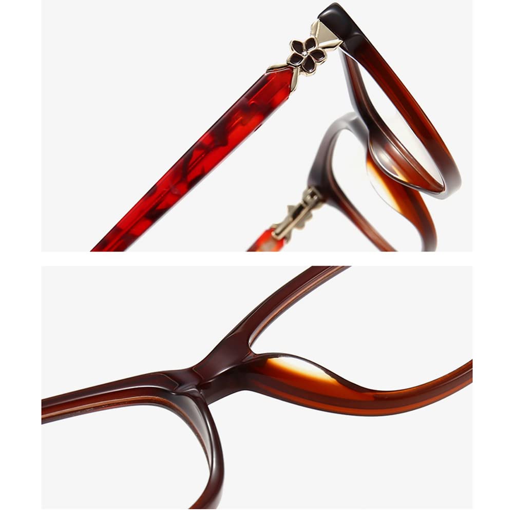 RICCIE Blue Light Blocking Reading Glasses for Women - HD Resin Lens, Stylish Cat Eye Frame, +1.0 to +3.0 Diopter - Perfect for Computer Work, Reading Books & Phone Use