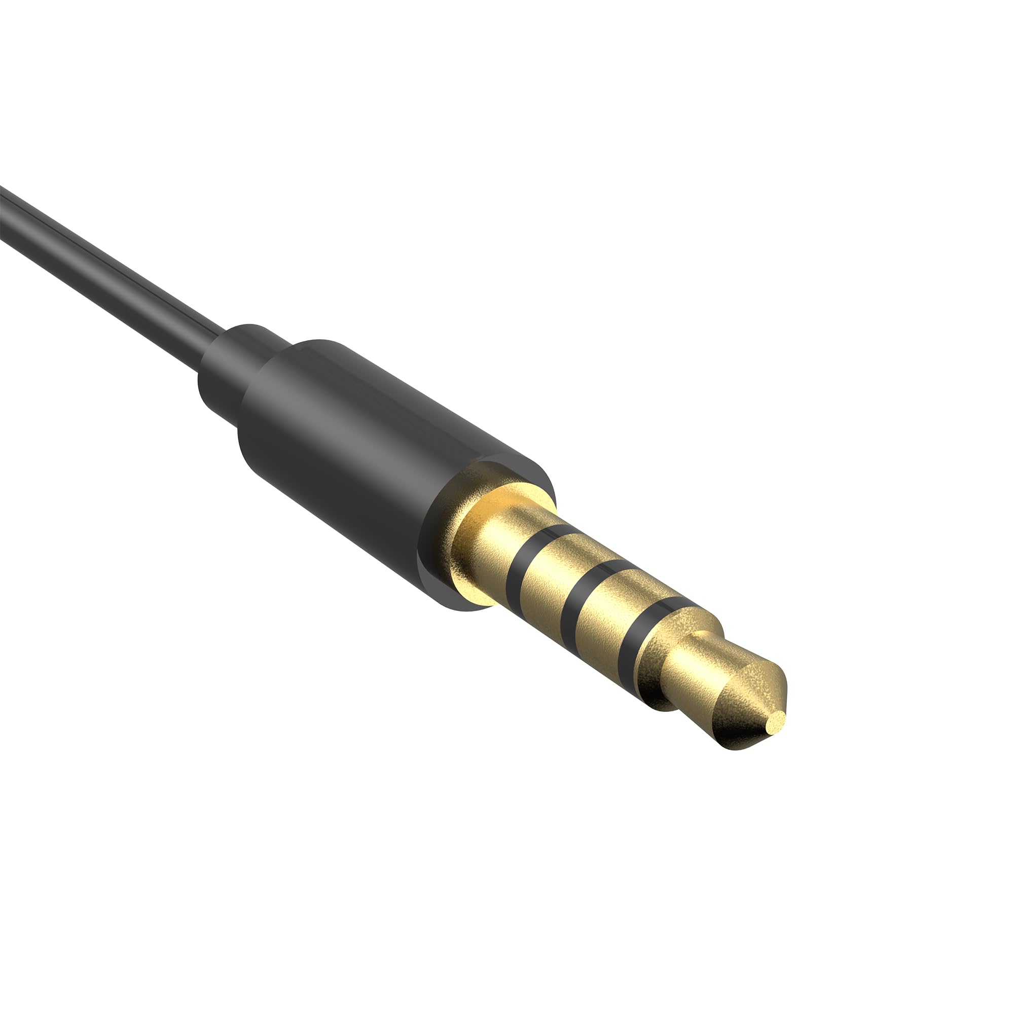 Single-Sided Headset with Microphone - Noise Cancelling Earphone for Calls & Music, 3.5mm Jack Compatible with PC, Laptop, Phone (120cm Cable) - Perfect for Driving, Online Meetings & Remote Work