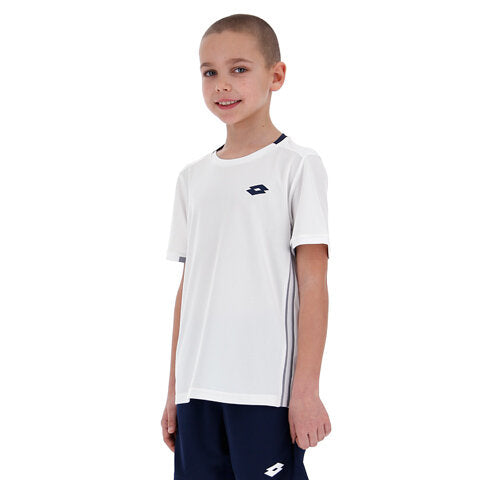 Lotto Boys' Squadra Top - Brilliant White Soccer Jersey for Youth - Perfect for Training, Matches & Team Sports