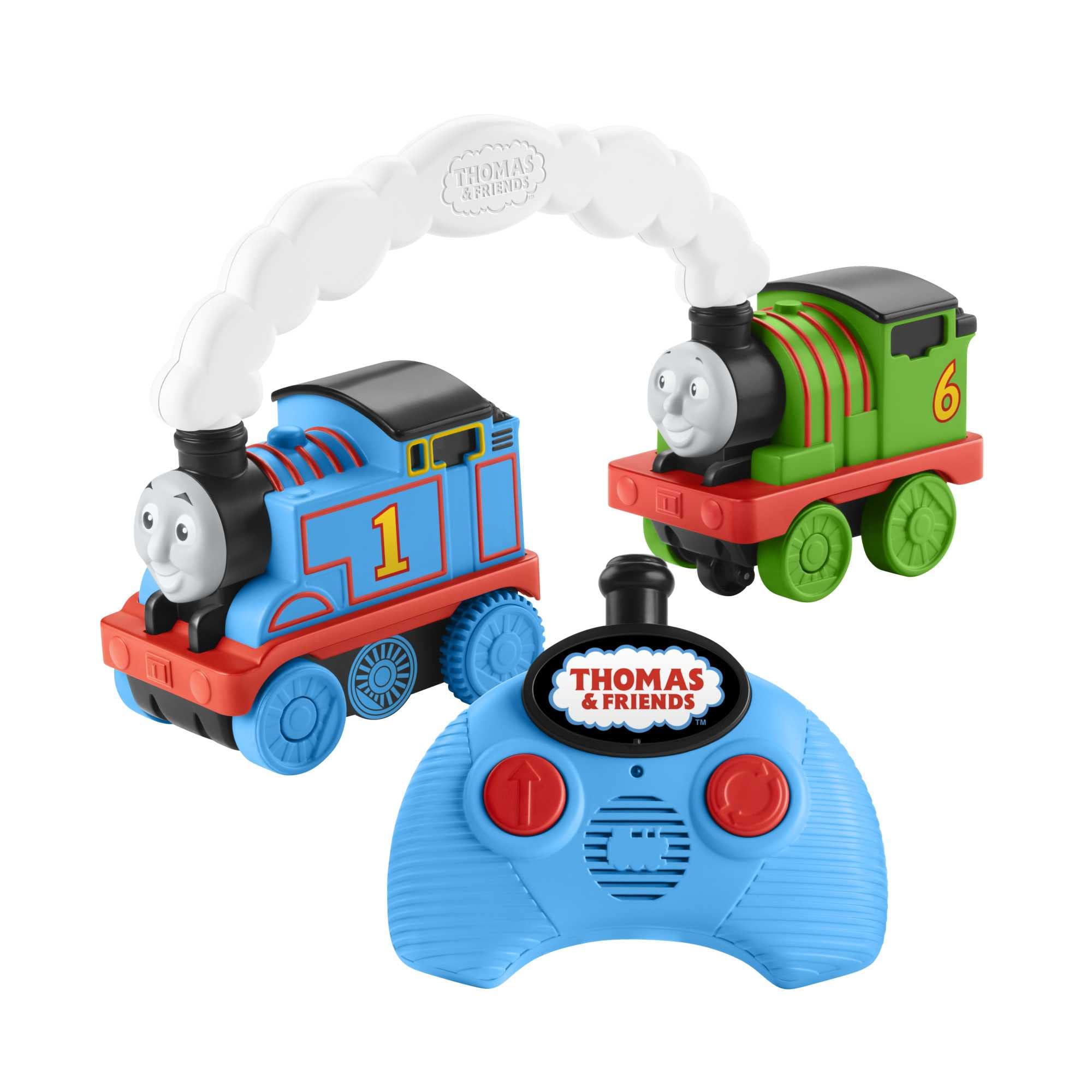 Thomas & Friends Fisher-Price Race & Chase Remote Control Toy Train Set | UK English Edition | RC Train Engine for Toddlers & Preschool Kids | Perfect for Indoor Play & Early Learning Development