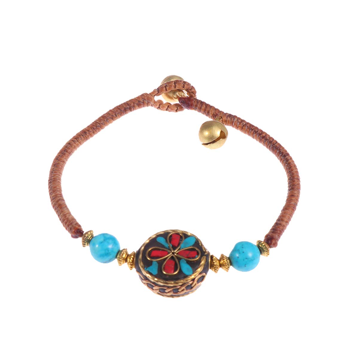 Milisten Braided Bracelets - Handmade Raksha Bandhan Friendship Bracelet, Turquoise Beaded Nepal National Style Jewelry Accessory - Multi-Color Charm Bracelet Gift for Sister, Friend & Loved Ones | Perfect for Festivals, Boho Fashion & Spiritual Occasions