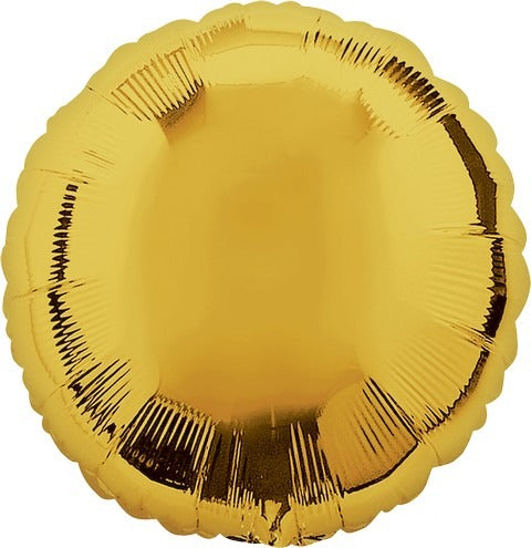 45cm Standard Circle HX Metallic Gold Balloon - Premium Party Decorations for Birthdays, Weddings & Special Events