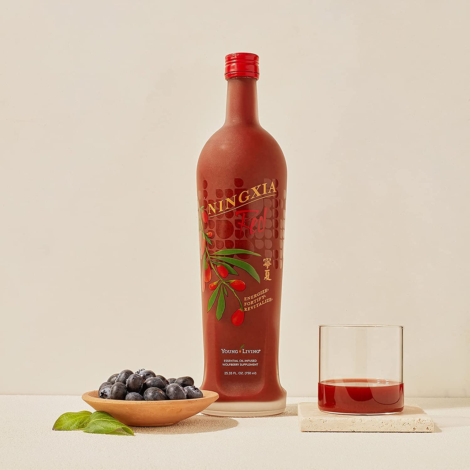 Young Living NingXia Red Antioxidant Drink - 25.35 oz, 2 Pack - Energy & Wellness Support with Wolfberry, Blueberry & Essential Oils | Daily Immune Boost, Post-Workout Recovery & Healthy Lifestyle Supplement