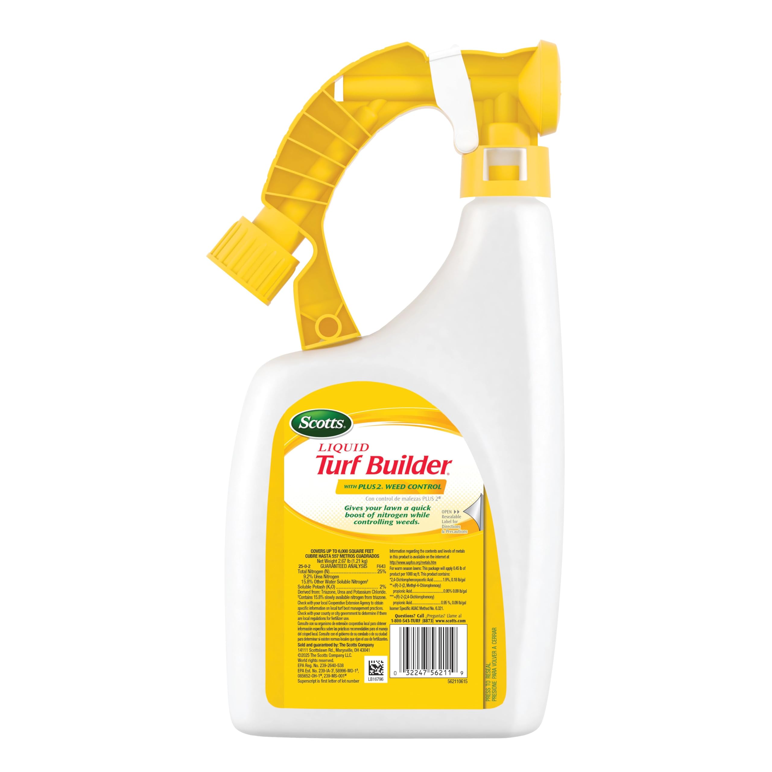 Scotts Liquid Turf Builder Lawn Food Bundle - 4 Bottles Lawn Fertilizer + 2 Bottles Weed Control for Greener, Healthier Grass | Perfect for Spring & Fall Lawn Care, Weed Prevention, and Thicker Turf Growth