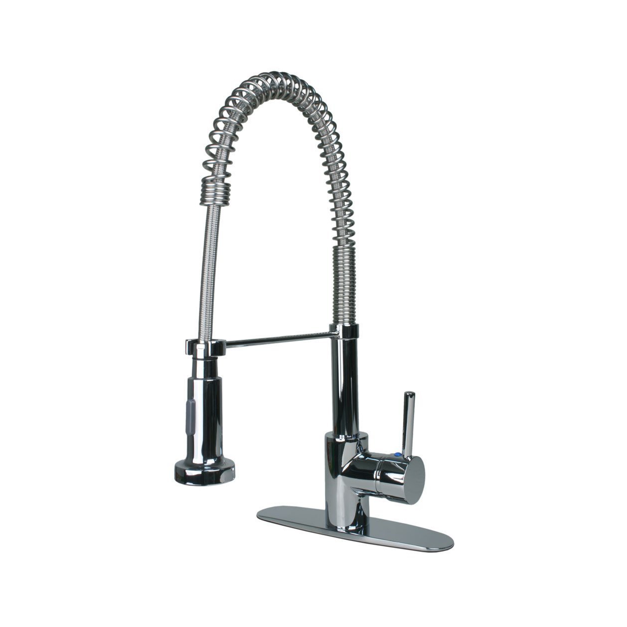 UF12300 Single Handle Chrome Kitchen Faucet with Pull Down Sprayer - Modern Water-Saving Design for Washing Dishes, Filling Pots & Cleaning Countertops