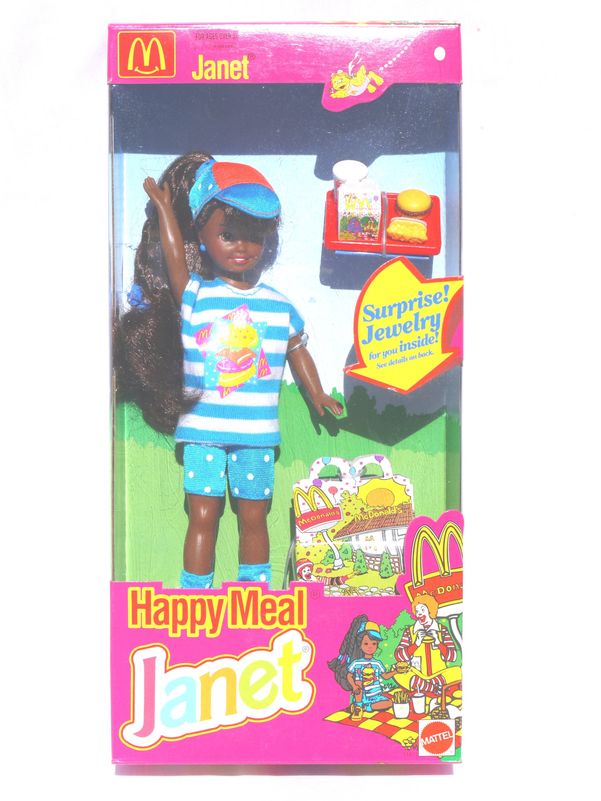 Vintage 1993 Barbie Happy Meal JANET Doll - Collectible McDonald's Toy for Barbie Fans & 90s Nostalgia | Perfect for Display, Gifts & Toy Collections