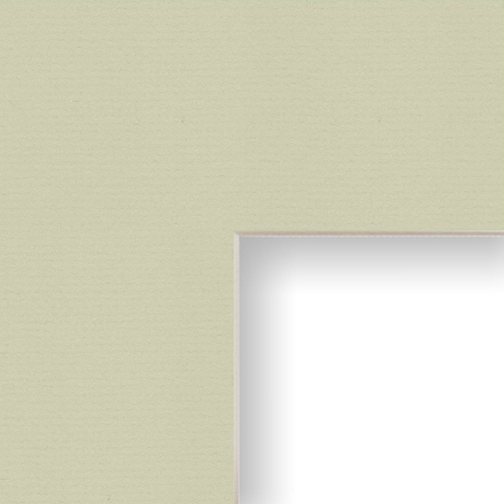 Craig Frames B253 14x20-Inch Picture Frame Mat - Single Opening for 10x15-Inch Photos - Pale Laurel with Cream Core - Perfect for Home Decor, Wall Art & Photo Displays
