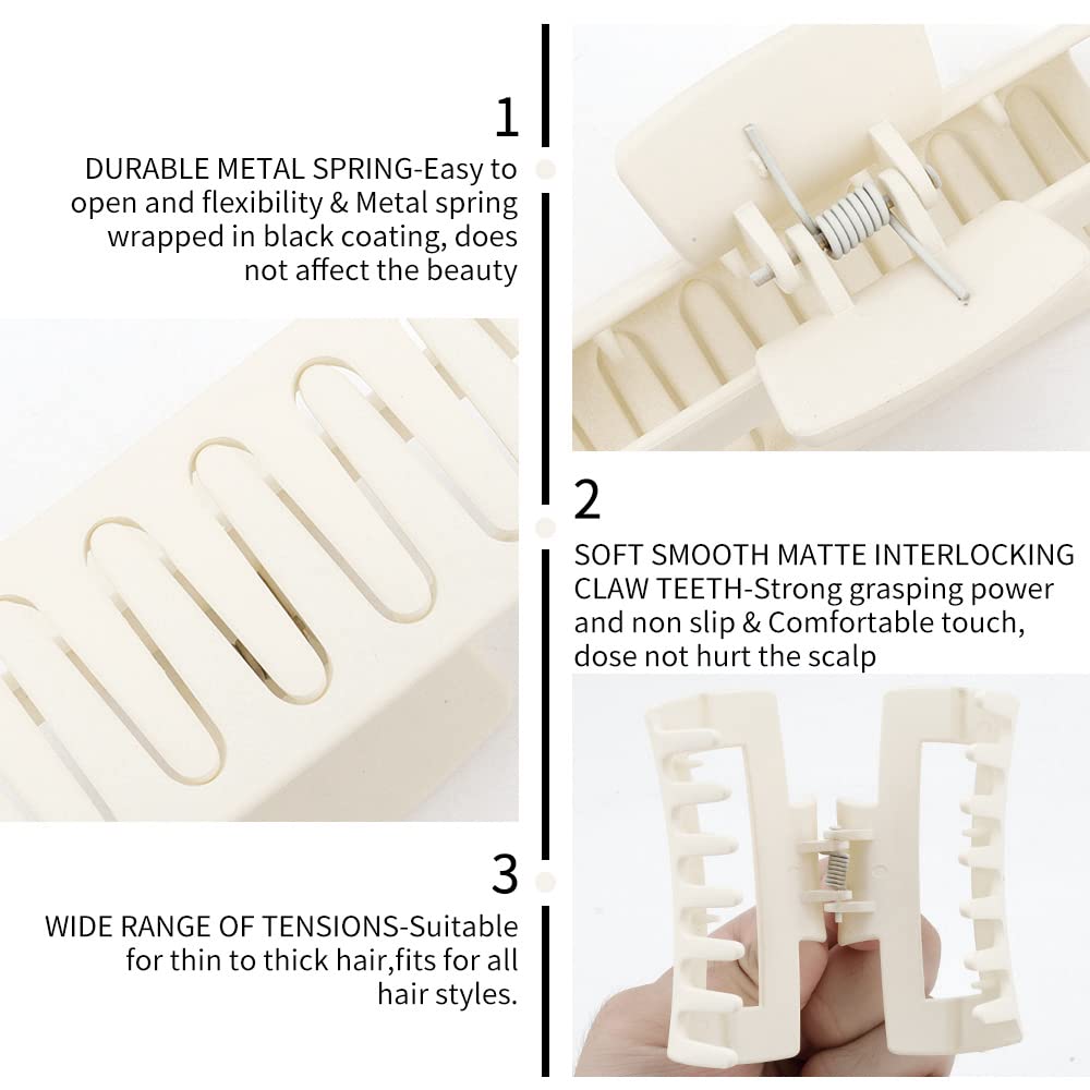 Ahoney 5 Pack Daisy Hair Clips for Women - Cute Banana Clips for Thick Hair Styling - Perfect for Daily Wear & Gifts