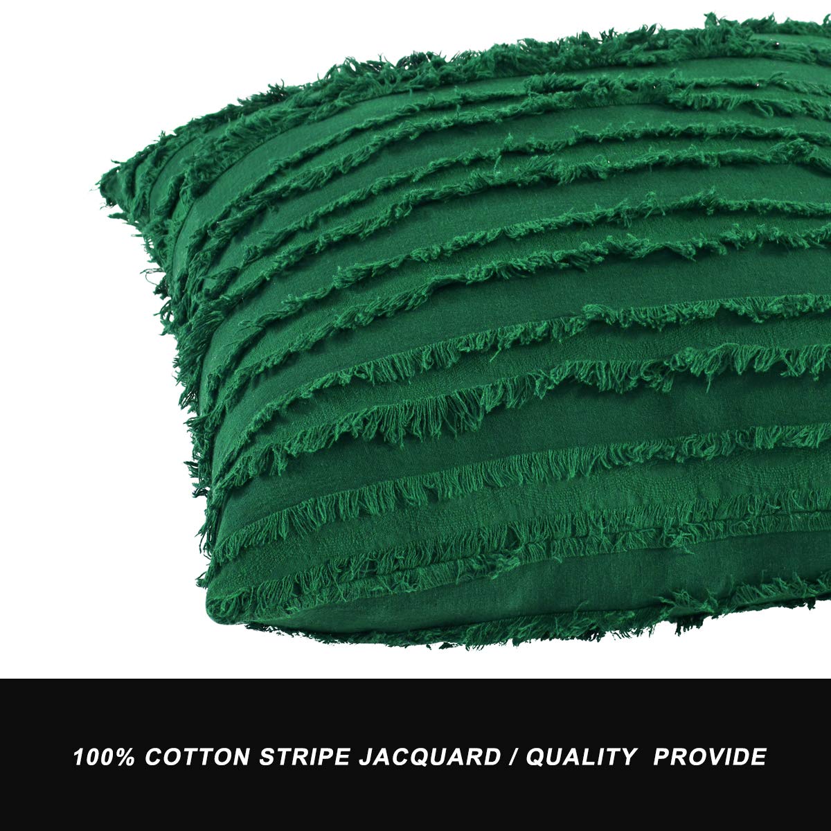 GIGIZAZA 18x18 Inch Linen Green Throw Pillow Covers for Couch & Sofa - Soft Square Decorative Cushion Covers for Living Room, Bedroom, and Home Decor