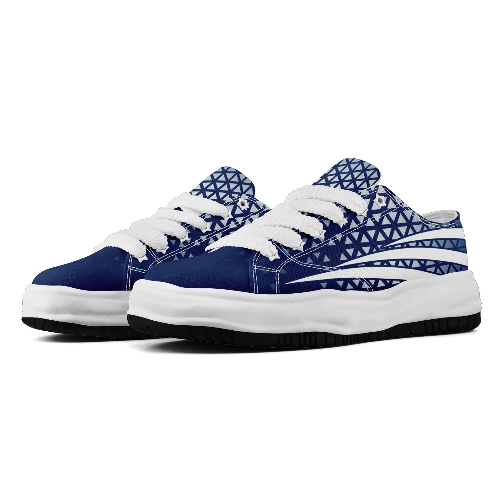Custom Blue & White Indiana Shoes - Personalized Sneakers for Men & Women | FN038 D023003 | Size 14 | Online Customization | Perfect for Sports, Casual Wear & Gift Giving