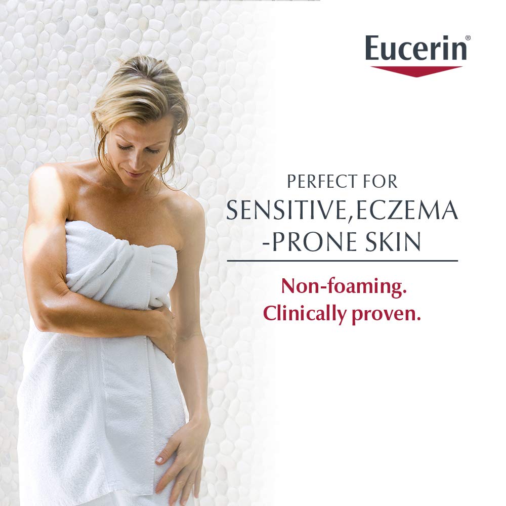 Eucerin Eczema Relief Cream Body Wash with Colloidal Oatmeal, Ceramide-3 & Licorice Root Extract - 13.5 Fl Oz - Soothing Wash for Dry, Itchy Skin - Ideal for Adults & Kids with Eczema, Dermatitis or Sensitive Skin