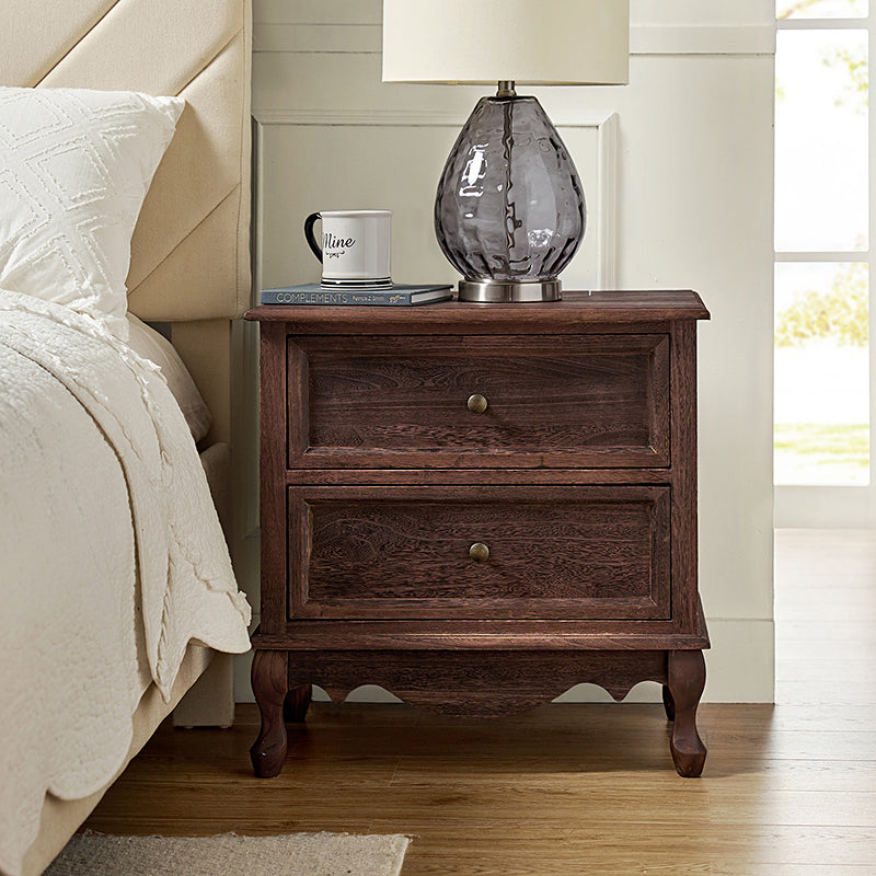 Galatea 24 Inch Tall 2-Drawer Nightstand Chest - Modern Bedside Table with Optional Styles for Bedroom, Living Room, or Office Storage