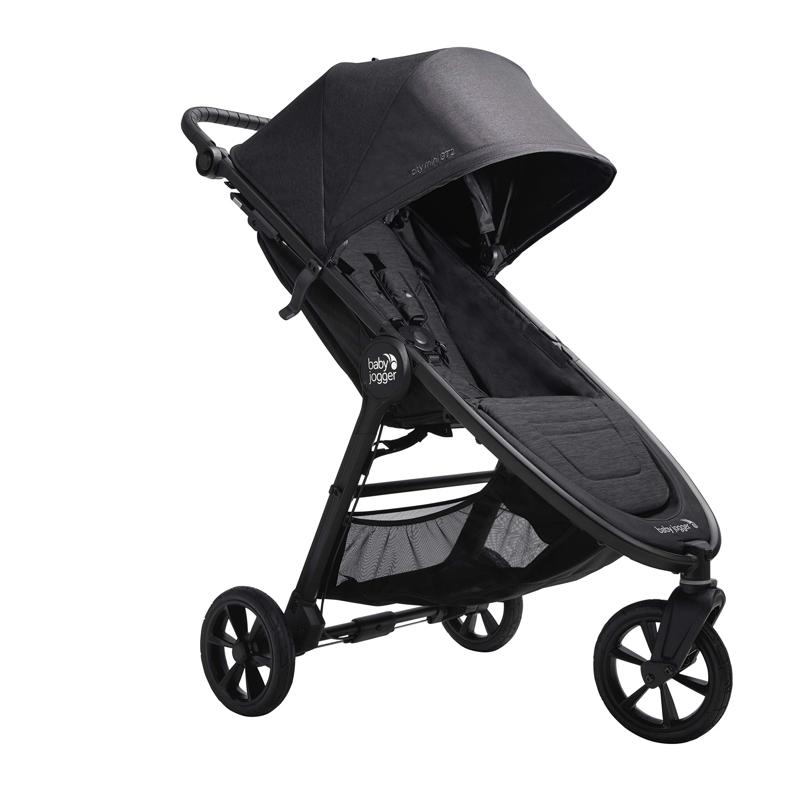 Baby Jogger City Mini GT2 All-Terrain Stroller - Lightweight Compact Travel Stroller with Adjustable Handlebar, Hand Brake & Car Seat Adapter | Perfect for City Walks, Jogging & Outdoor Adventures (Black)
