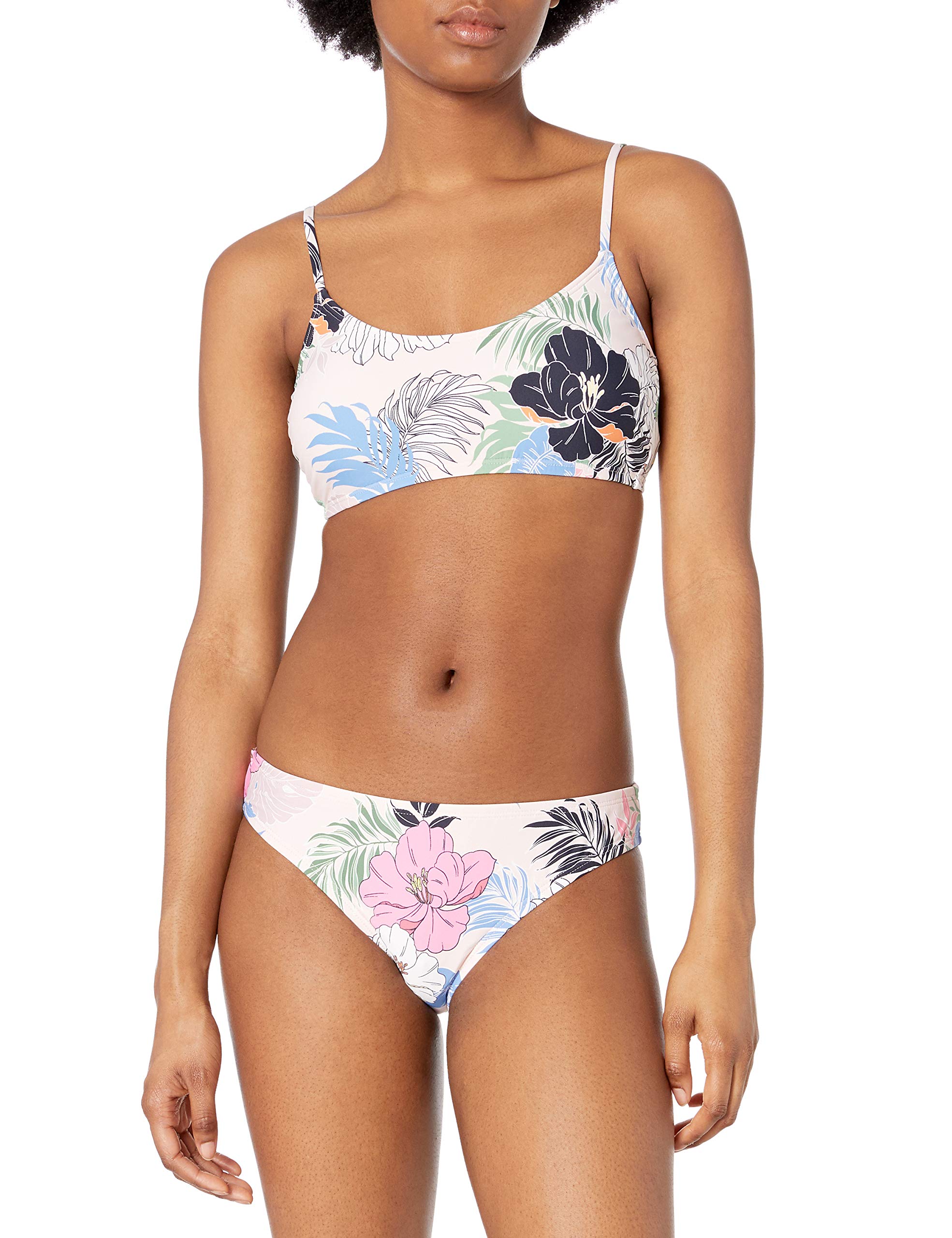 Hobie Women's Cinched Back Hipster Swimsuit Bottom - High Waisted Bikini Bottoms for Swimming, Beach & Pool - Comfortable Retro Swimwear for Women