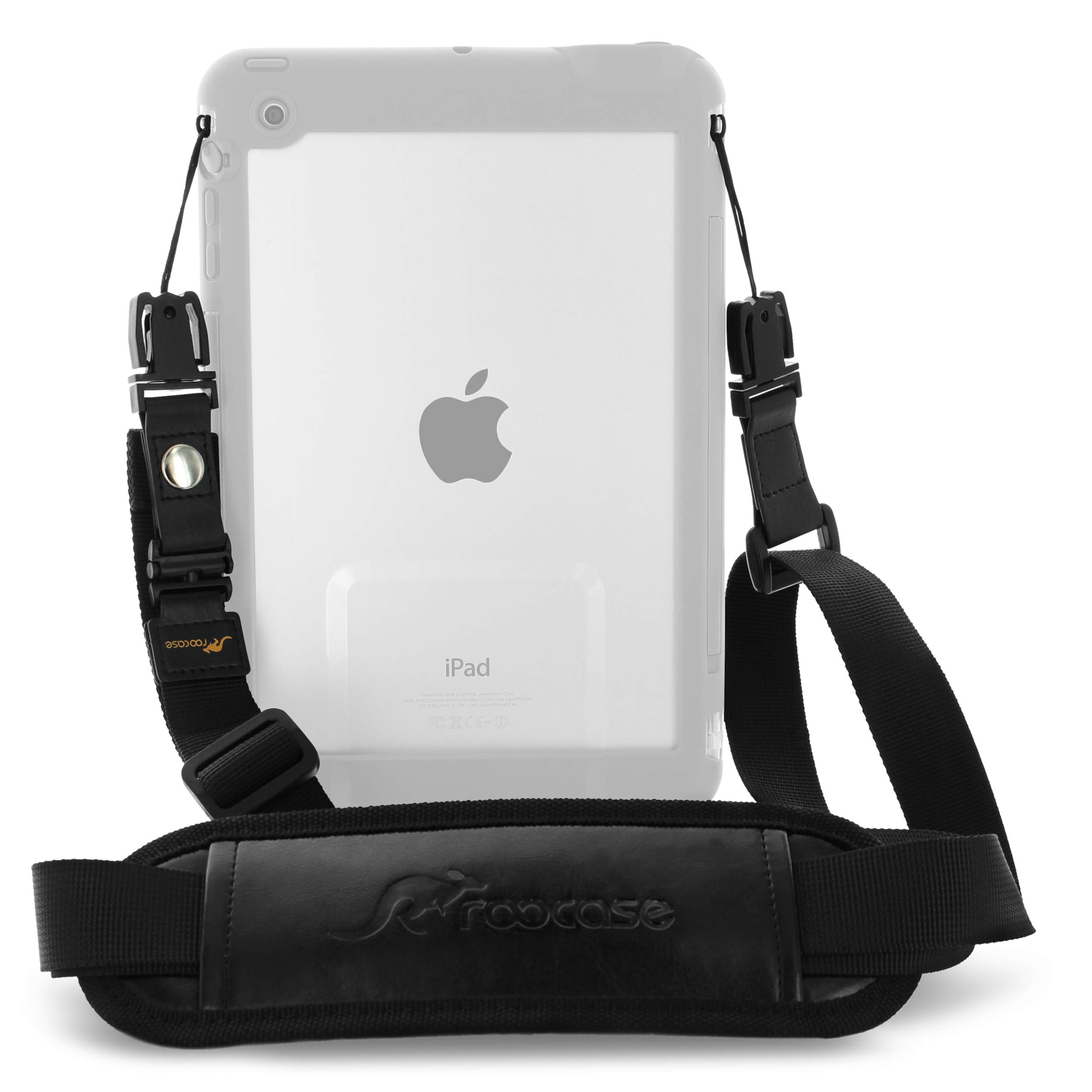 rooCASE Breakaway Clip Safety Shoulder Strap for LifeProof NUUD/FRE iPad Case - Compatible with iPad Pro 9.7, iPad Air 2, iPad Mini 4/3/2/1 - Durable Black Strap for Secure Carrying - Perfect for Travel, Commuting & Outdoor Adventures