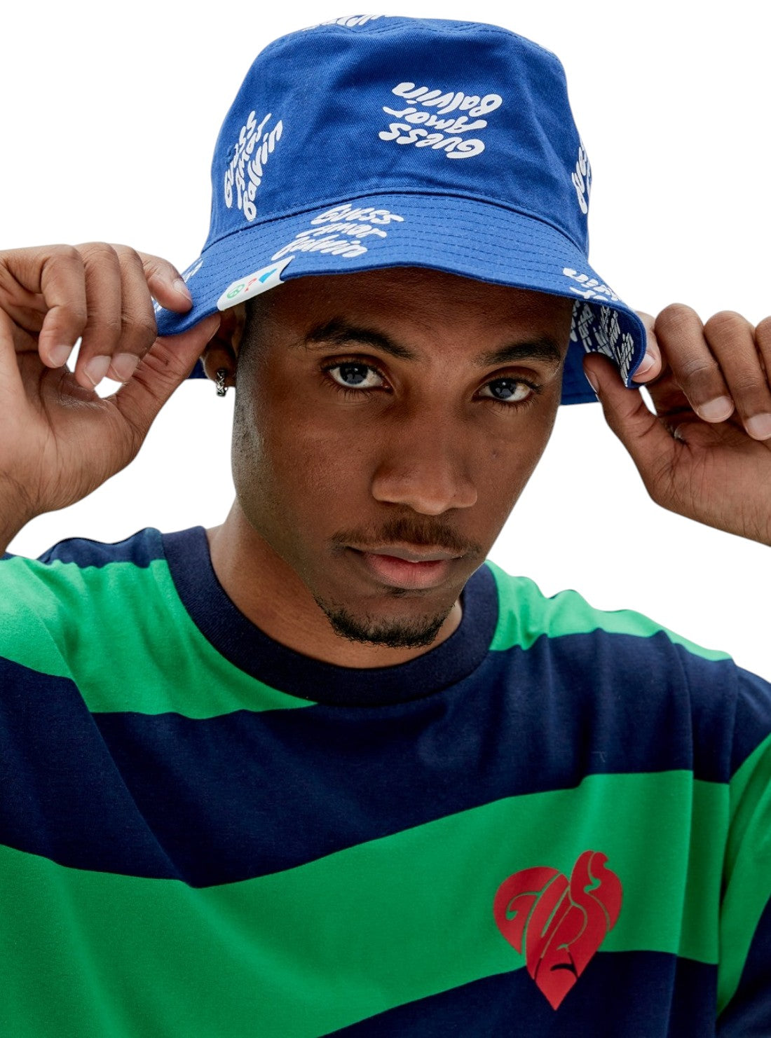 Guess Originals Blue J Balvin Bucket Hat for Men & Women - Stylish Sun Protection Hat for Outdoor, Beach, Music Festivals & Summer Activities