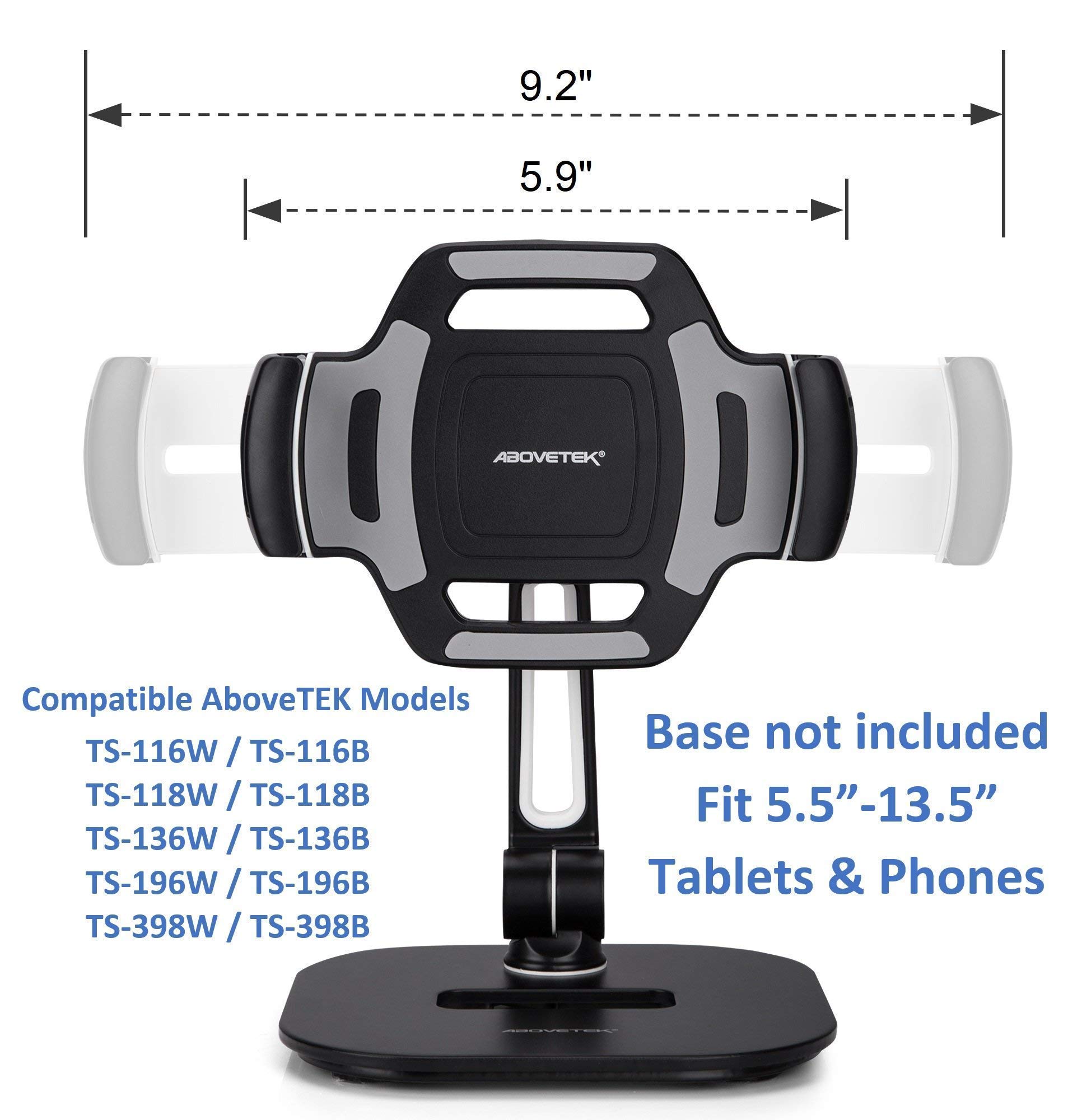 AboveTEK Adjustable Aluminum Tablet Stand Holder for 4-13.5