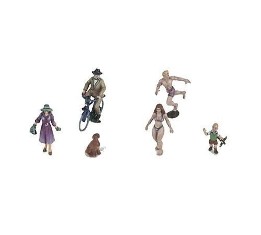 MTH Electric Trains O Scale Assorted Figures Set #12-1 (6-Piece) - Perfect for Model Train Layouts & Diorama Scenes