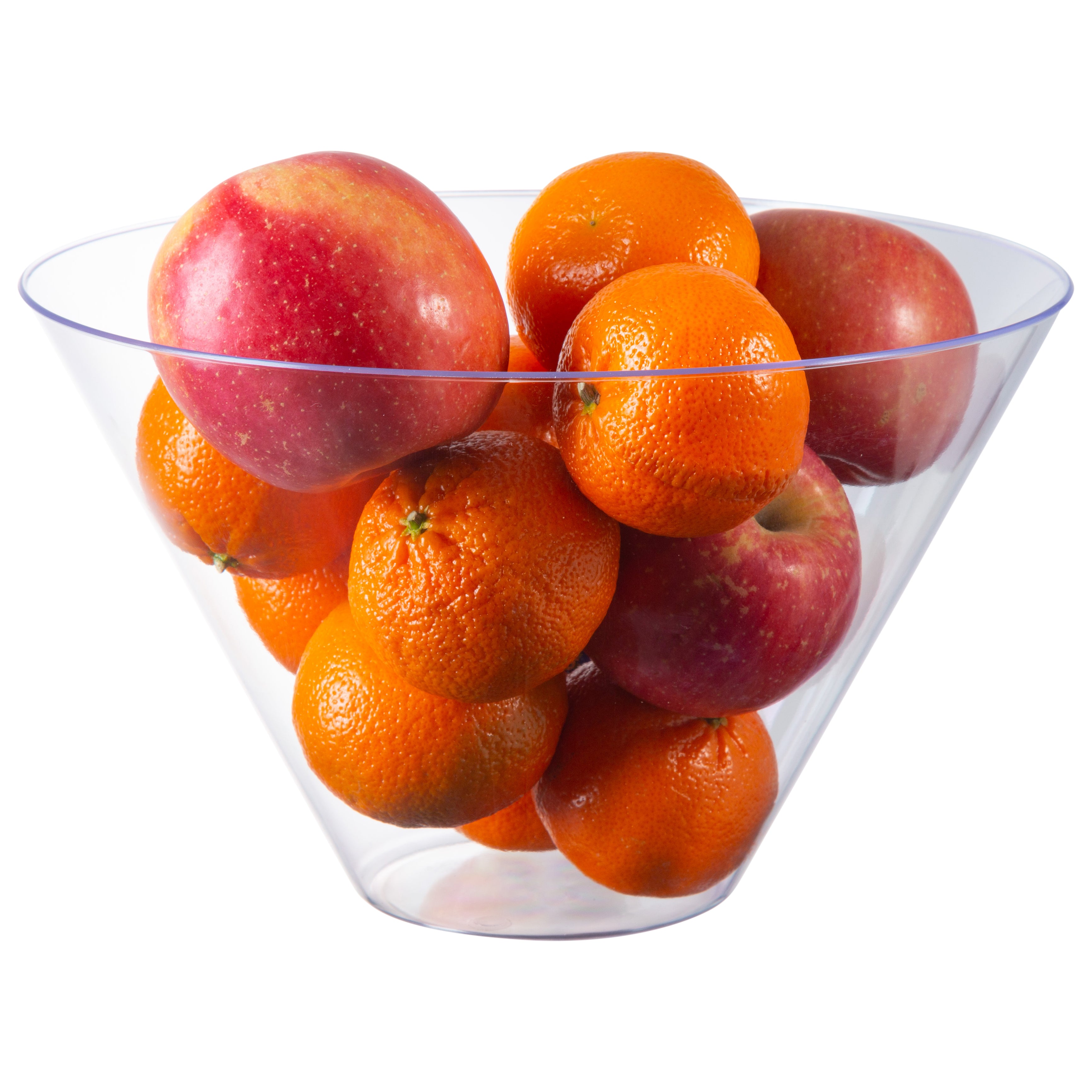 5 Pack Clear Plastic Cone Salad Bowls - Lightweight & Durable for Parties, Picnics, and Home Dining