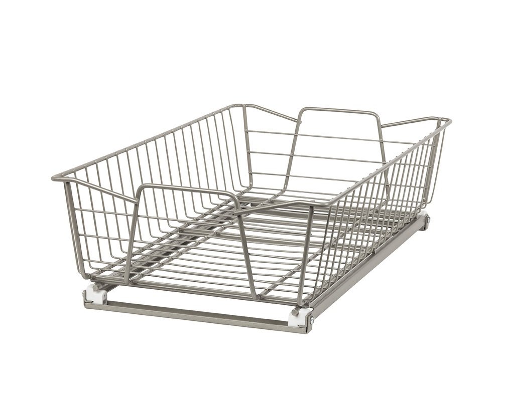 ClosetMaid 11-Inch Heavy Duty Pull Out Cabinet Organizer - Slide Out Pantry Shelves & Drawers for Kitchen, Bathroom Storage - Nickel Finish | Perfect for Pantry Organization, Spice Rack, Under Sink Storage & Cabinet Decluttering