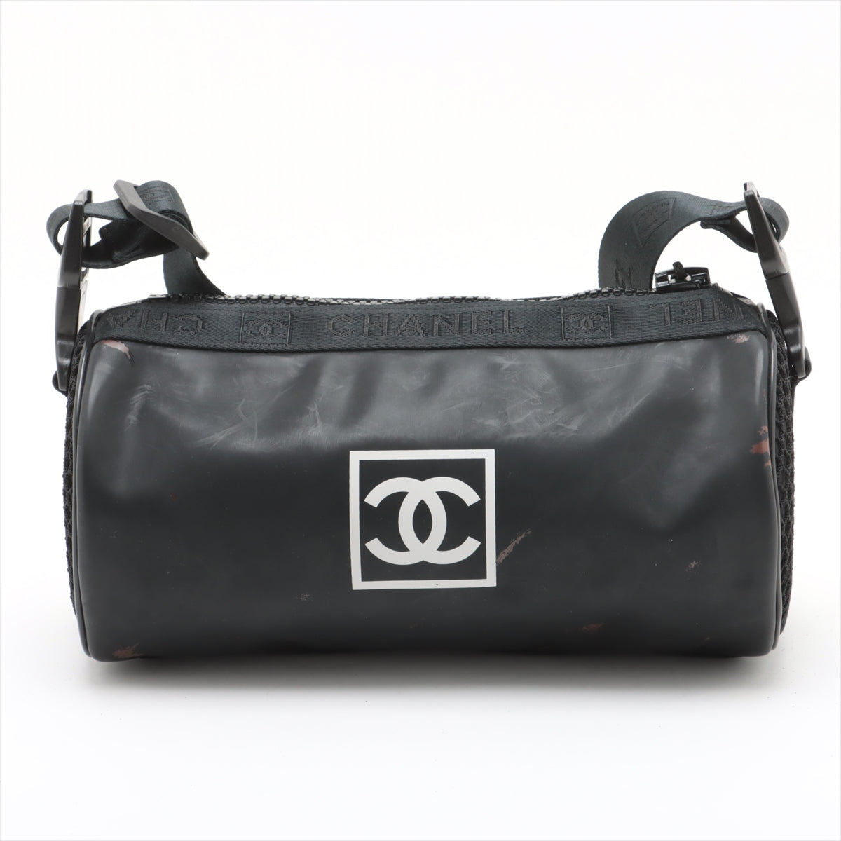 Chanel Sport Line Nylon & Rubber Sling Bag - Black Crossbody Bag for Women | Fashionable Gym & Travel Accessory | Perfect for Workouts, Running Errands & Casual Outings