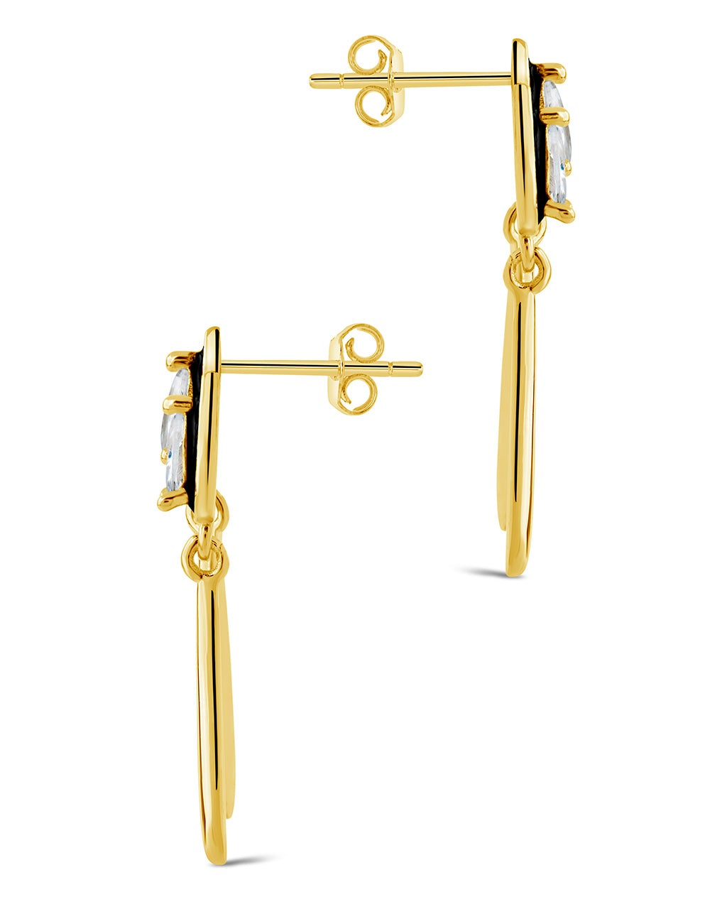 Nyx CZ & Enamel Dangle Earrings for Women - Elegant Bohemian Jewelry for Party, Wedding & Everyday Wear