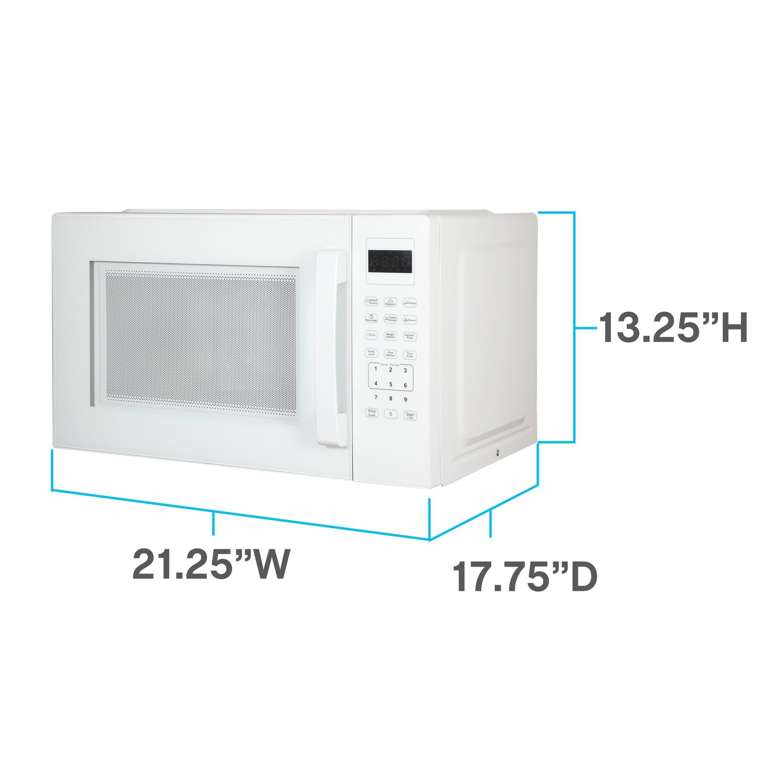 Avanti 1.5 Cu. Ft. Compact Microwave Oven - White, Countertop Microwave with 1000W Power for Small Kitchens, Dorms & Offices - Perfect for Quick Meals & Reheating Food