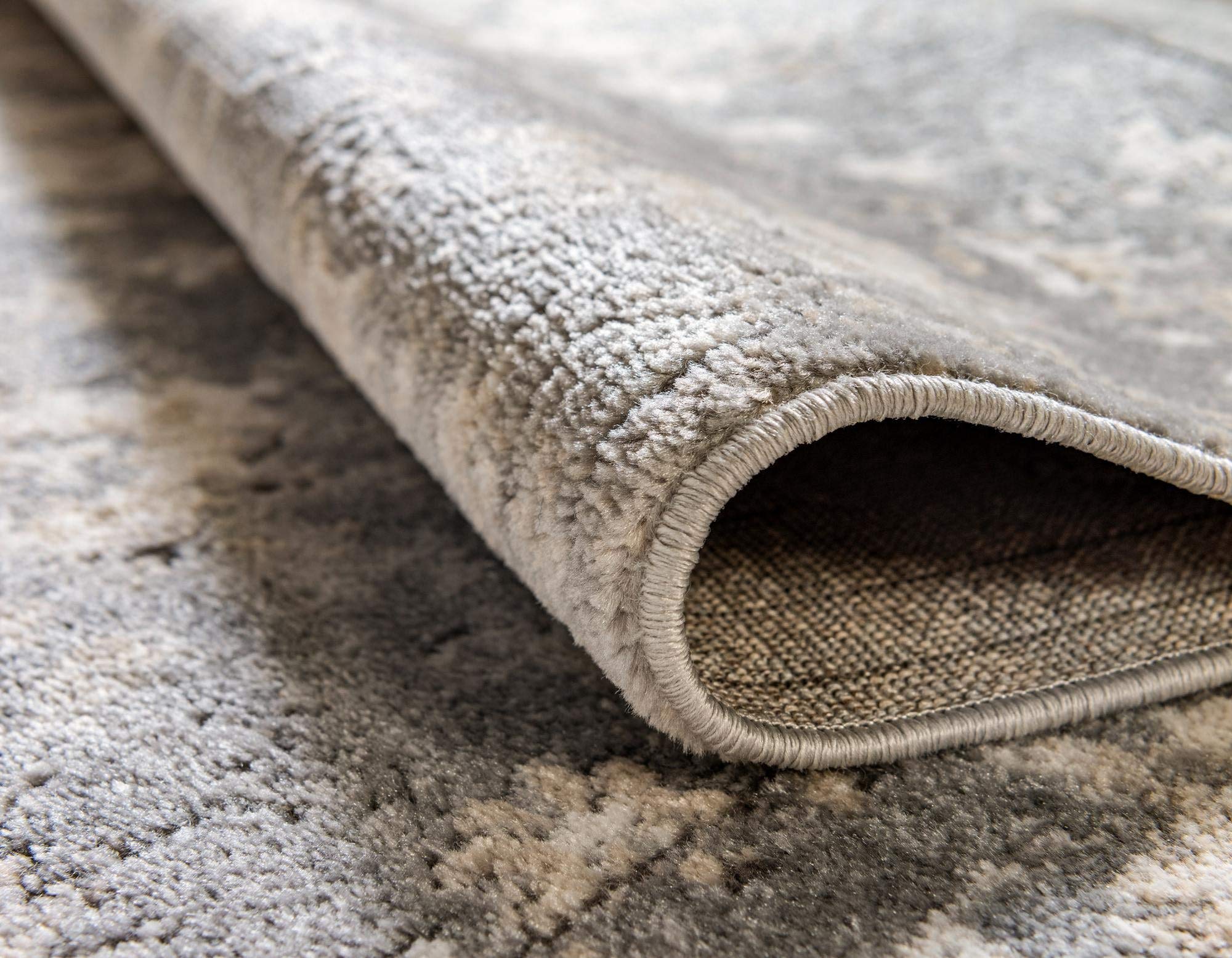 Oregon Collection 12 Ft Runner Rug - Low-Pile Gray Hallway Carpet for Entryways & High Traffic Areas | Durable & Stylish Floor Covering for Homes & Offices