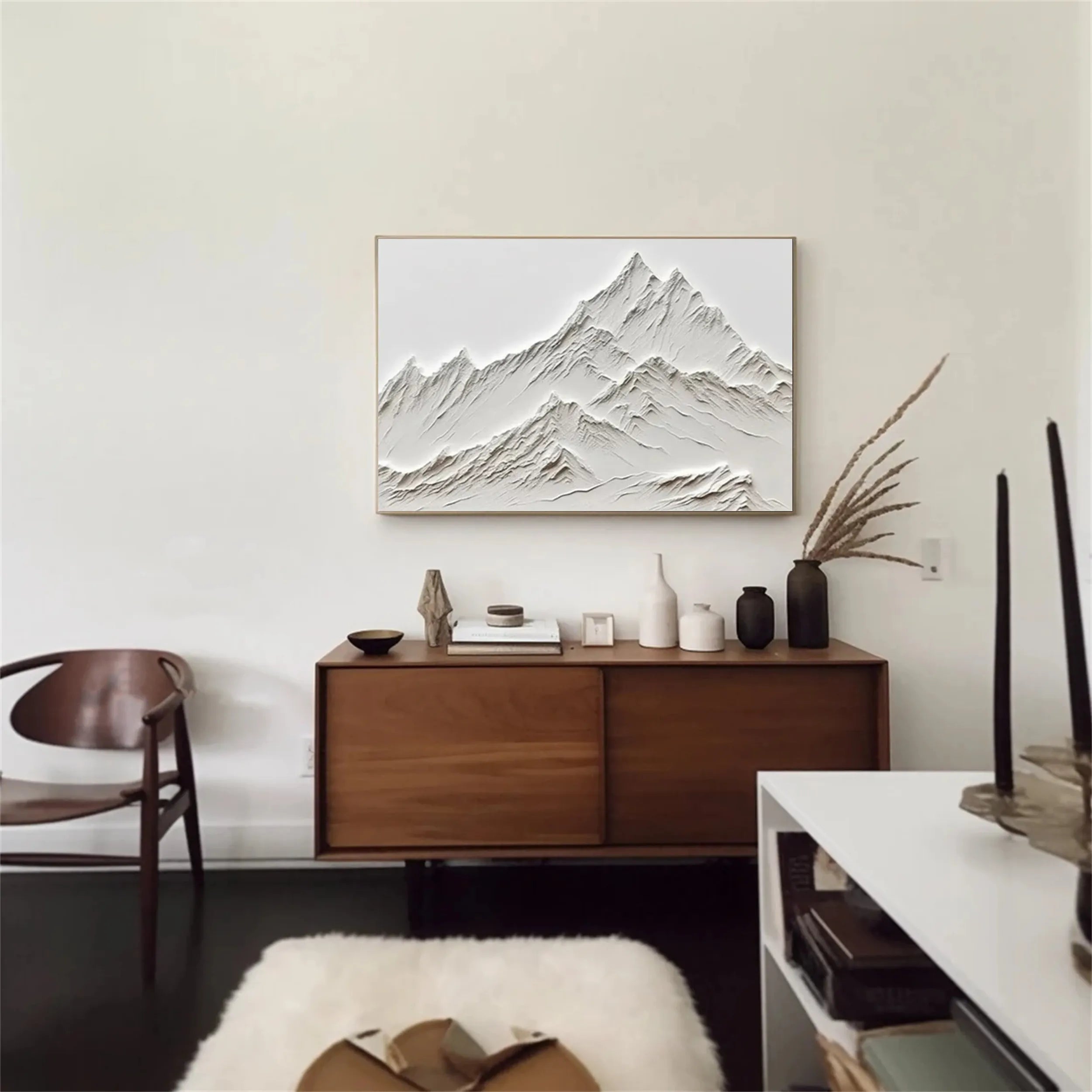 Minimalist Textured Plaster Art Painting - Modern Abstract Wall Decor for Living Room, Bedroom & Office | #MM259