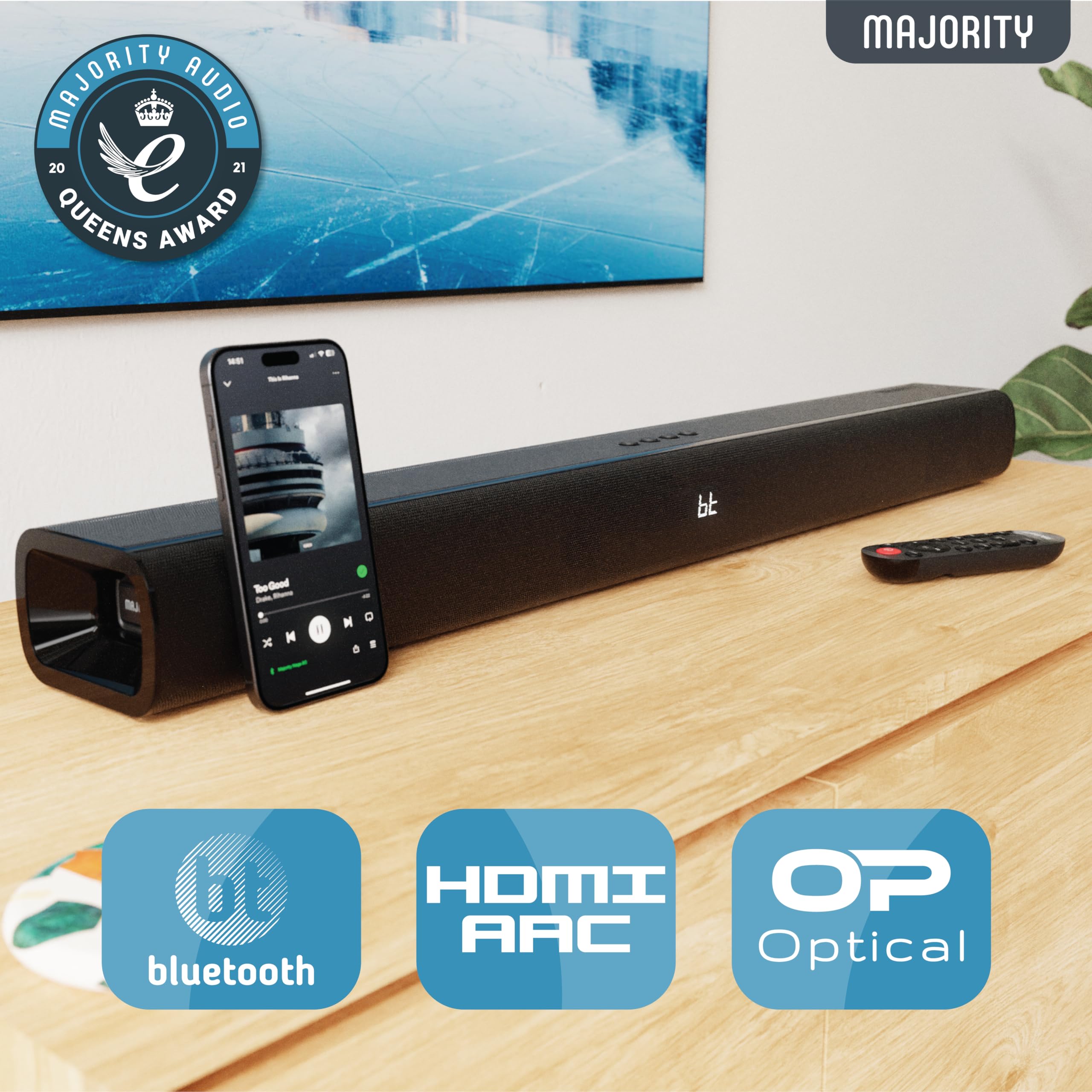 Majority 140W Bluetooth Sound Bar for Smart TV | 31