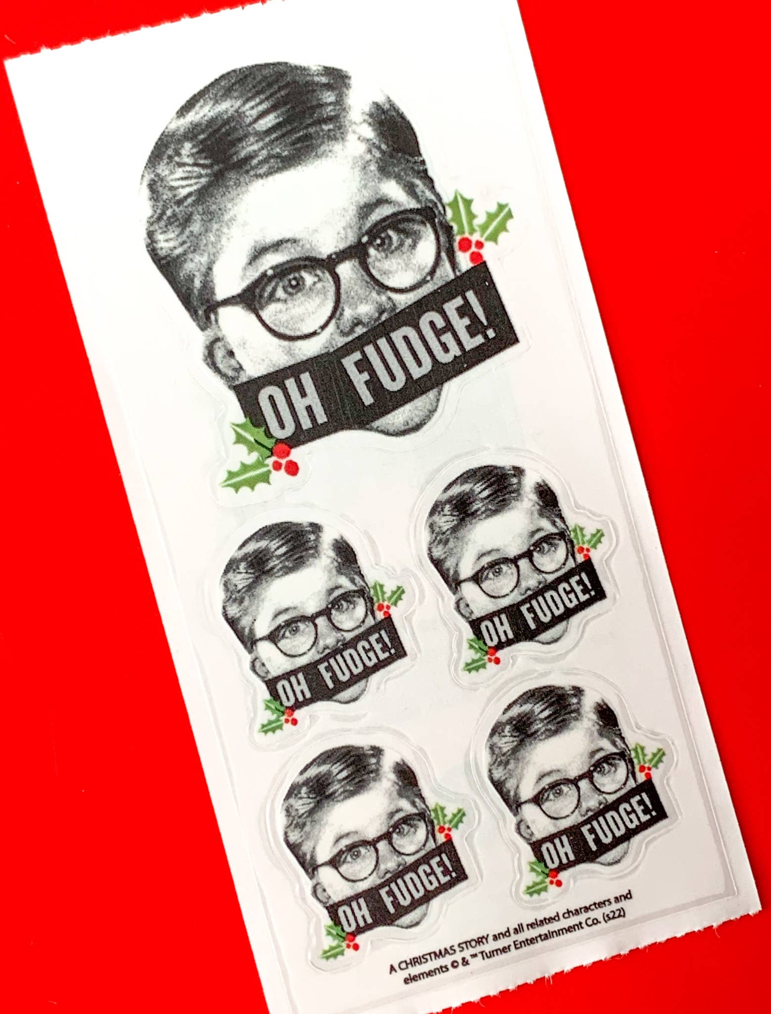 Christmas Story Oh Fudge Sticker - Festive Holiday Decals for Laptops, Water Bottles & Gifts - Perfect for Xmas Decorations & Party Favors