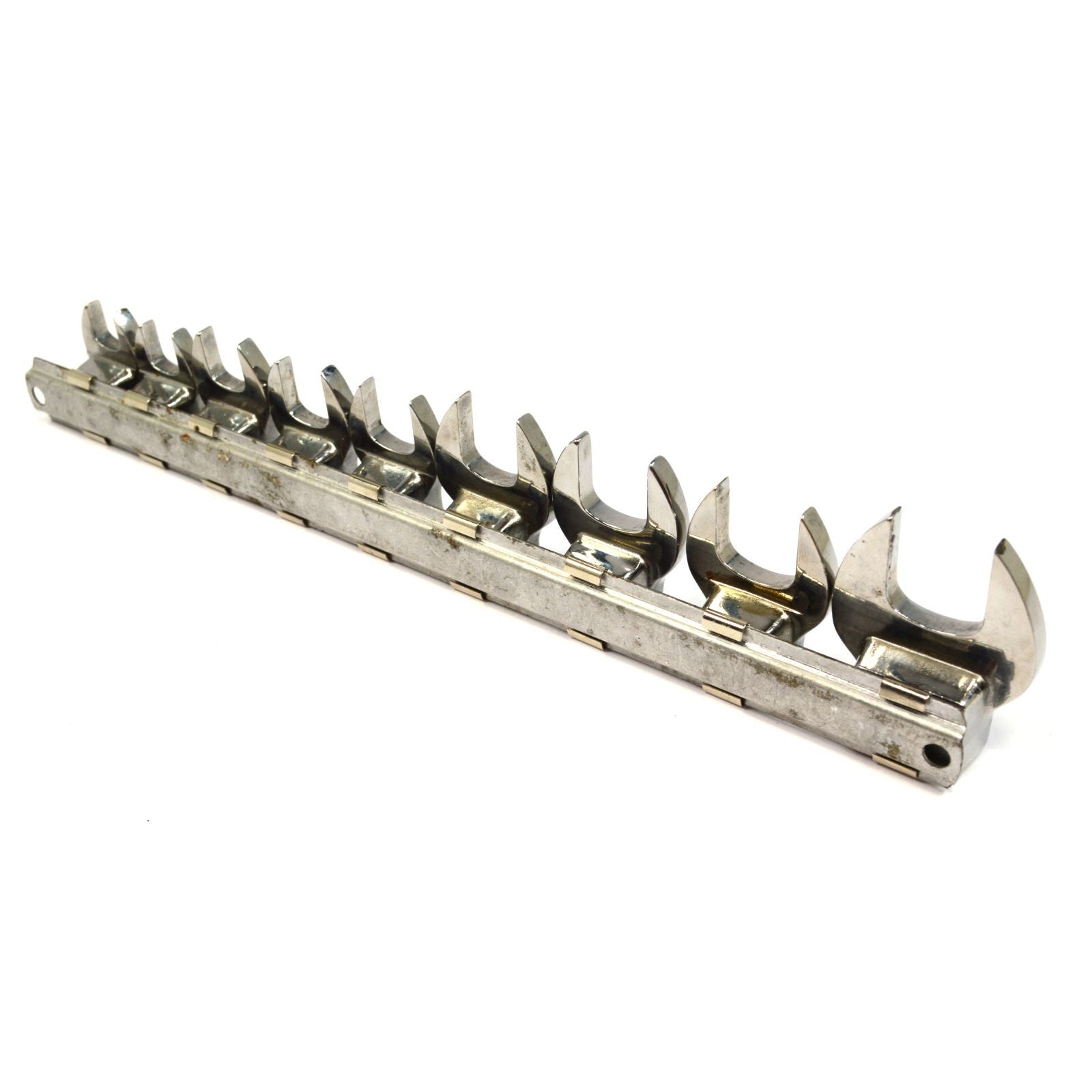 Premium Snap-On Crowfoot Socket Set - 9-Piece Metric Sockets (10mm-18mm) with Rail | FCOM Series | Used Like New | Perfect for Automotive Repairs & DIY Projects