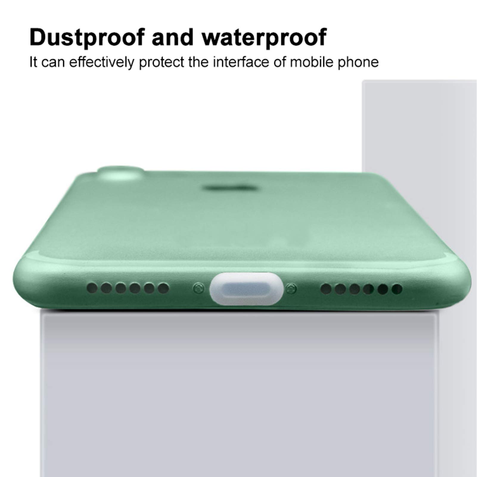Bluelanss 5-Pack Clear Silicone Anti-Dust Plugs for iPhone 12/12 Pro/11/11 Pro Max/SE/XR/X/8 Plus/7/8 & iPad Air/Mini/Pro - Charging Port & Headphone Jack Protectors | Perfect for Travel, Gym & Daily Use