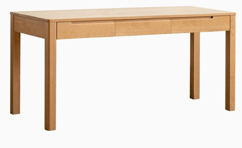 Premium Solid Wood Office Desk - Oak & Beech - Modern Home Office Furniture for Remote Work & Study