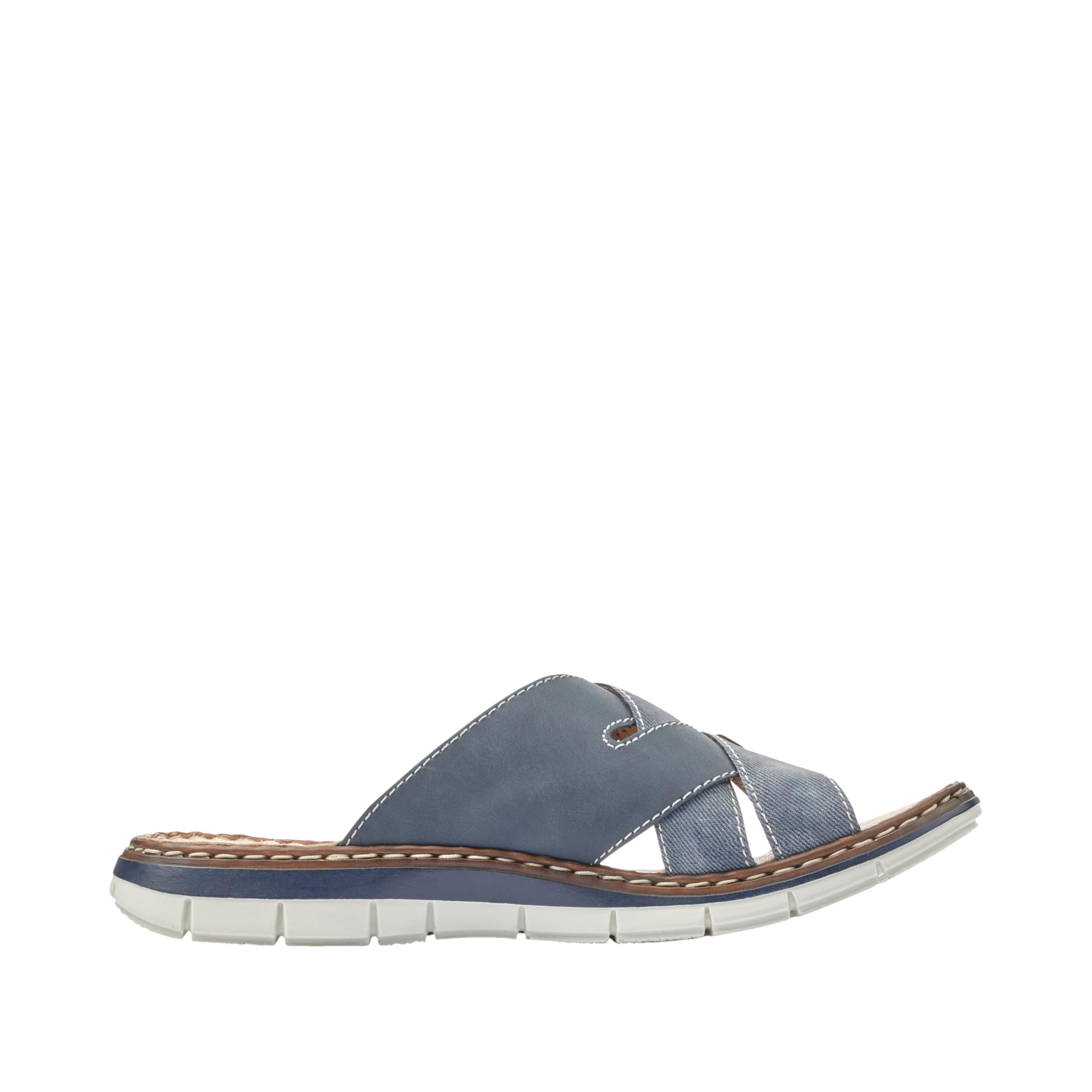 Rieker Men's Comfortable Slip-On Mules - Soft Leather Casual Shoes for Indoor & Outdoor Wear - Perfect for Home, Office, and Travel