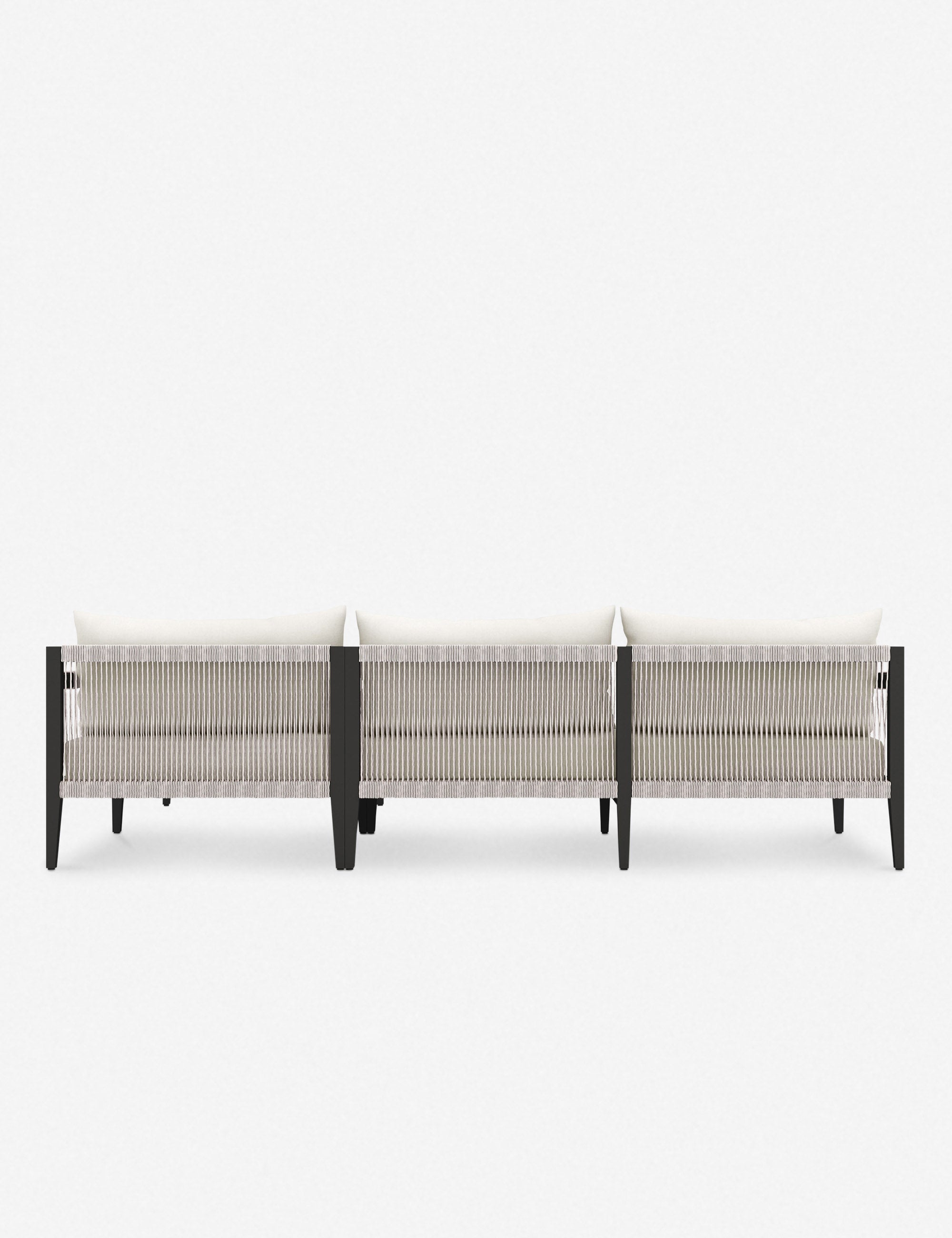Cadenza Indoor Outdoor Metal Sectional Sofa Set - Modern Patio Furniture for Living Room, Garden & Backyard - Weather-Resistant Comfortable Lounge Seating