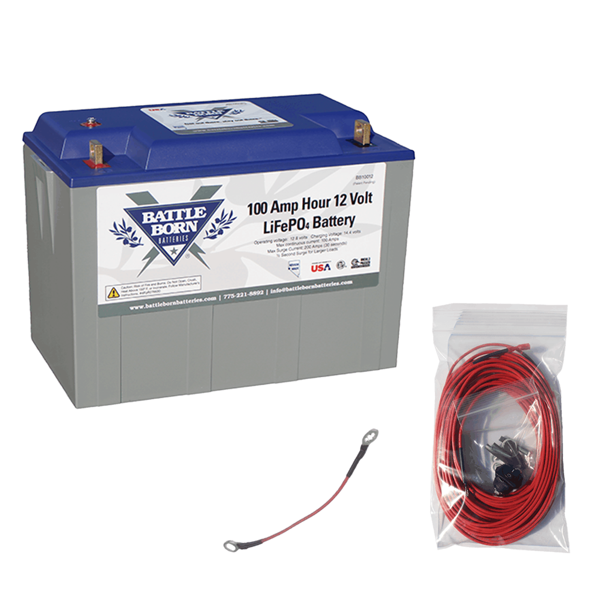 Battleborn 100Ah 12V LiFePO4 Deep Cycle Heated Lithium Battery for RV, Marine & Solar Power - Perfect for Off-Grid Living & Cold Weather Camping