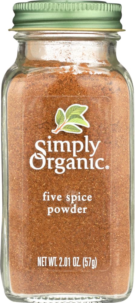 Organic Five Spice Powder - USDA Certified, 2.01 oz Glass Bottle (Pack of 2) | Perfect for Asian Cuisine, Marinades & Homemade Seasoning Blends