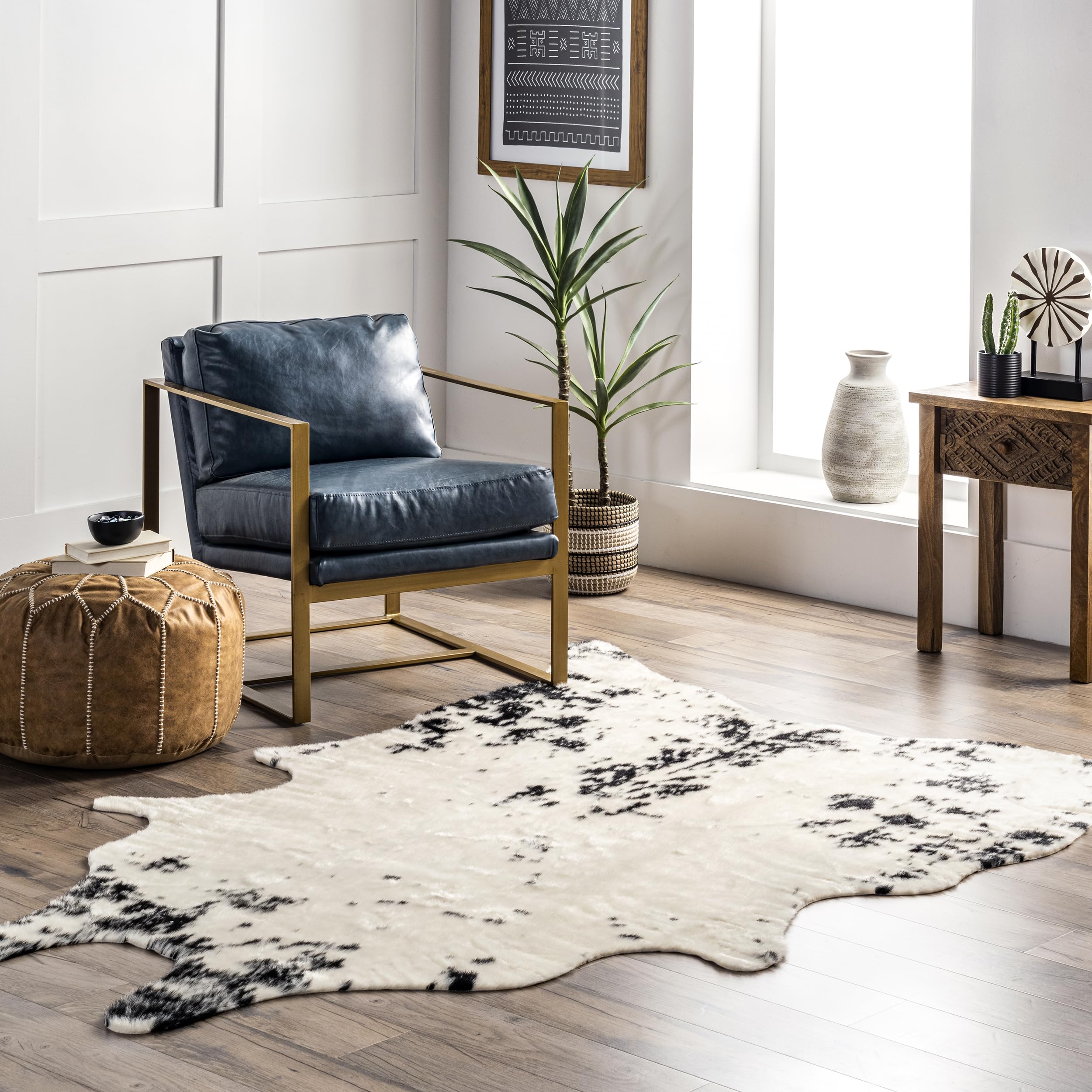nuLOOM Marcia Black 5' x 7' SpinClean Machine Washable Stain-Resistant Area Rug - Medium Pile for Living Room, Bedroom & Dining Room | Soft & Durable Floor Covering for High Traffic Areas