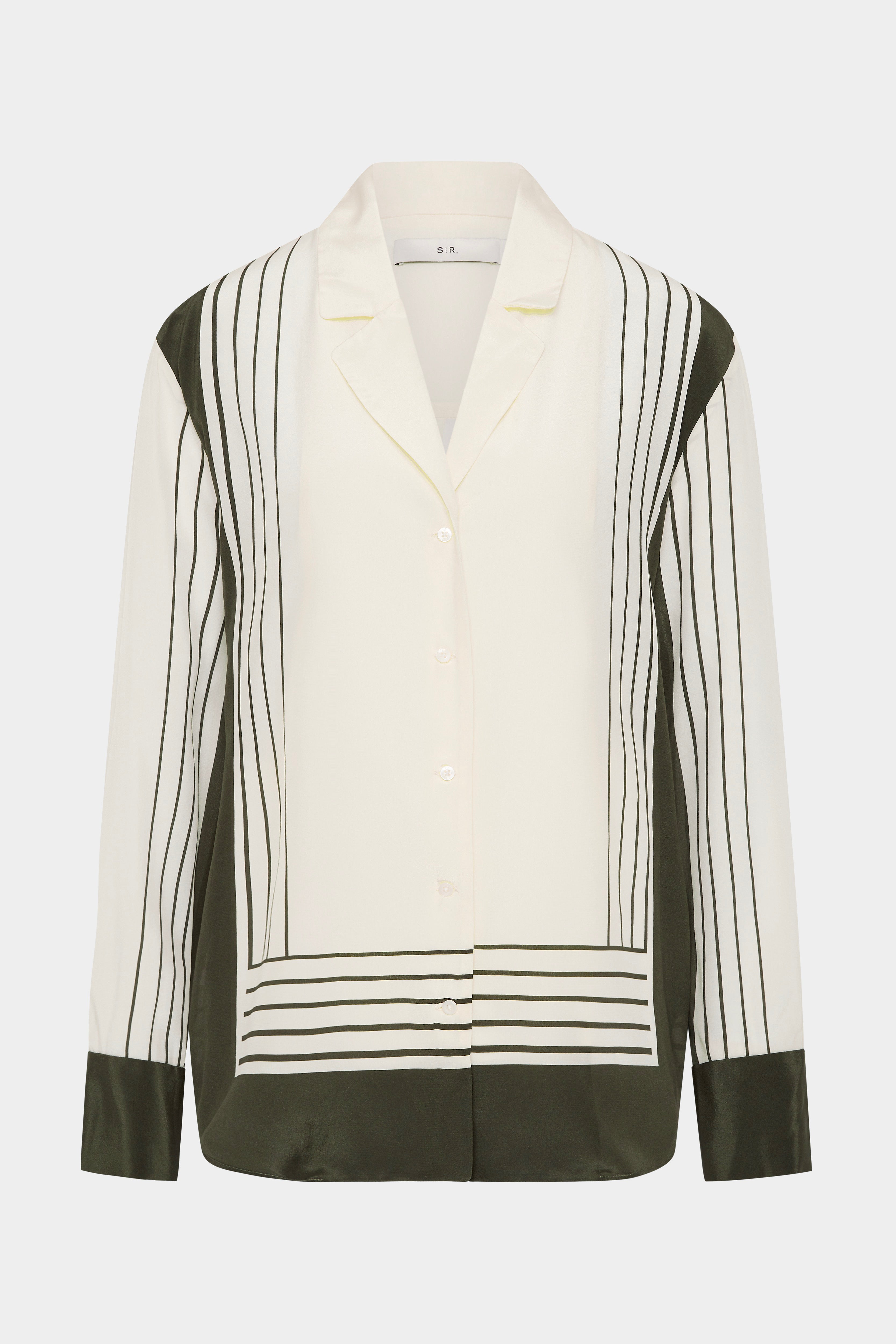 Leilana Women's Garden Stripe Shirt - Casual Button Down Top for Spring & Summer Outfits, Work & Vacation Wear