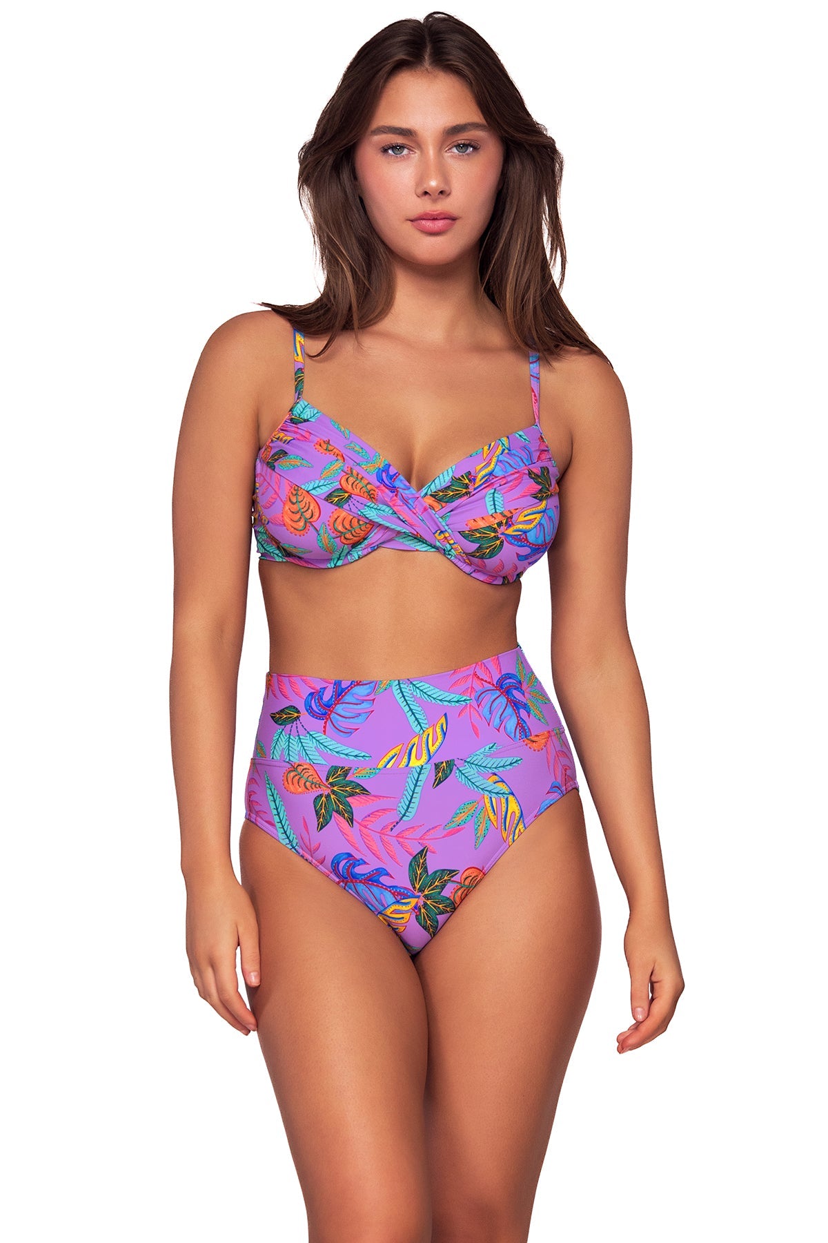 Isla Bonita Crossroads Underwire Bikini Top for Women - Sexy Push Up Swimwear with Adjustable Straps & Removable Pads - Perfect for Beach Vacations, Pool Parties & Summer Getaways