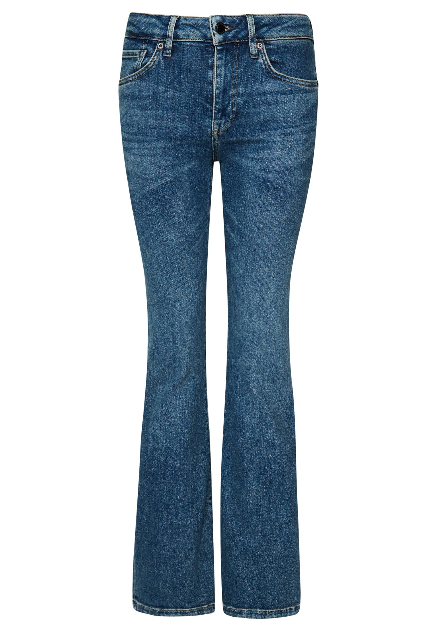 Superdry Women's Mid Rise Slim Flare Jeans - Stretch Denim Pants with Zip & Button Closure | Casual & Chic Outfit for Everyday Wear, Date Night & Office Style