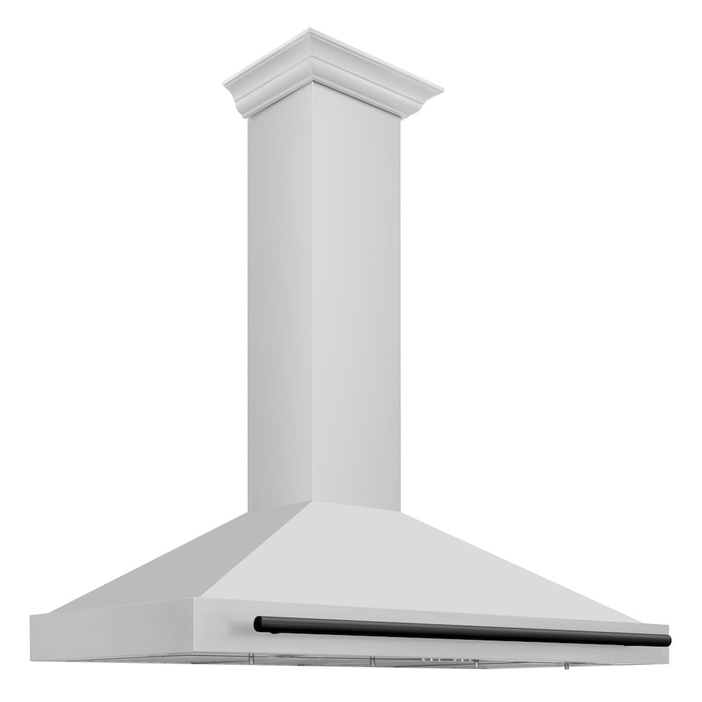 ZLINE KB4STZ MB Autograph Edition Convertible Range Hood - Stainless Steel with Matte Black Accents | Professional Kitchen Ventilation for Modern Homes | Perfect for Gas Stoves, Cooking Areas & Open Concept Kitchens