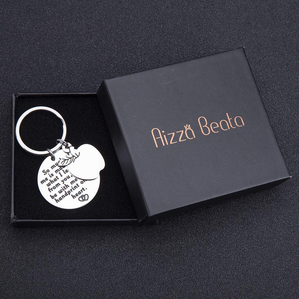**Aizza Beata Teacher Appreciation Keychain - Personalized Thank You Gift for Teachers, Mentors, Mom, Dad, Women & Men - Perfect for Christmas Stocking Stuffers, Teacher's Day, Birthday, Graduation & Retirement - Ideal for Students, Colleagues & Loved Ones**