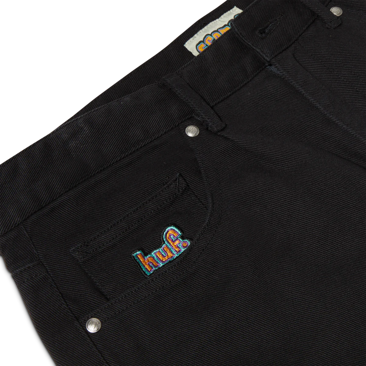 Huf Cromer Pant - Washed Black Men's Slim Fit Denim Jeans | Comfortable & Stylish for Casual Wear, Street Fashion & Everyday Outfits