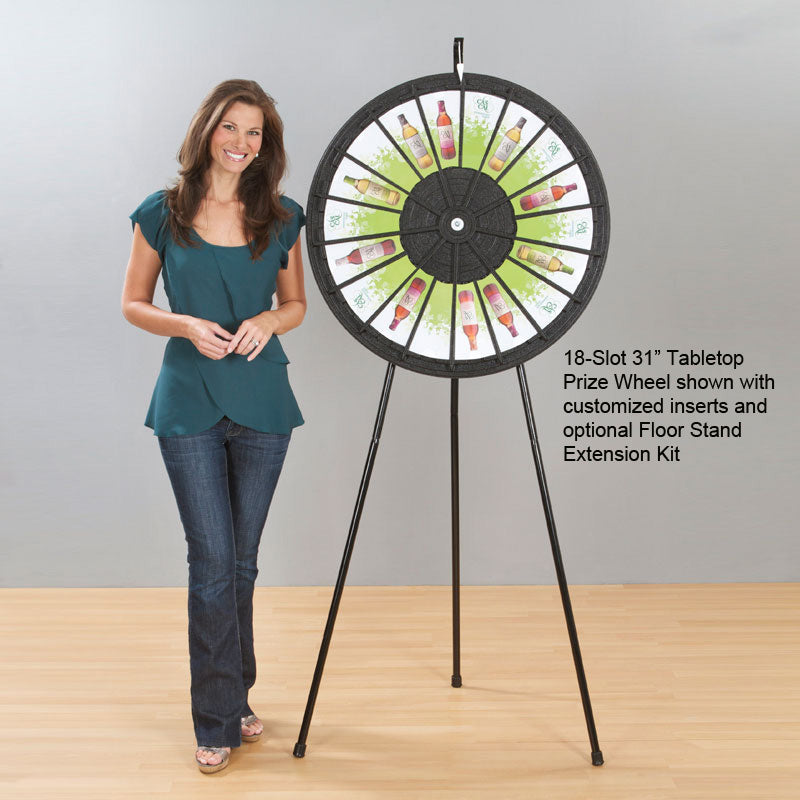18-Slot Tabletop Prize Wheel for Games, Raffles & Events - Spinning Wheel for Parties, Carnivals & Fundraisers