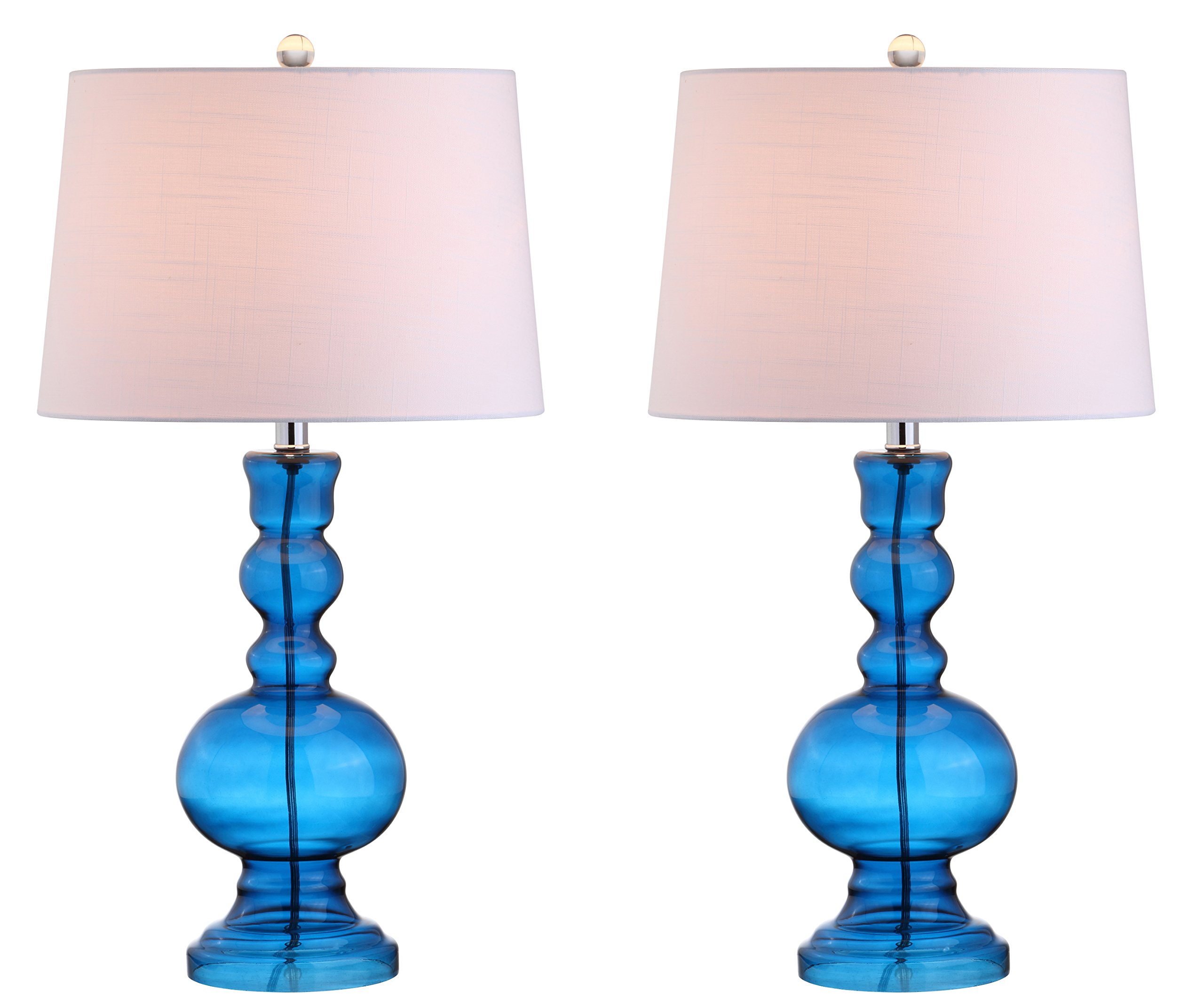 JONATHAN Y JYL1061C-SET2 Set of 2 Modern Glass LED Table Lamps - 28.5
