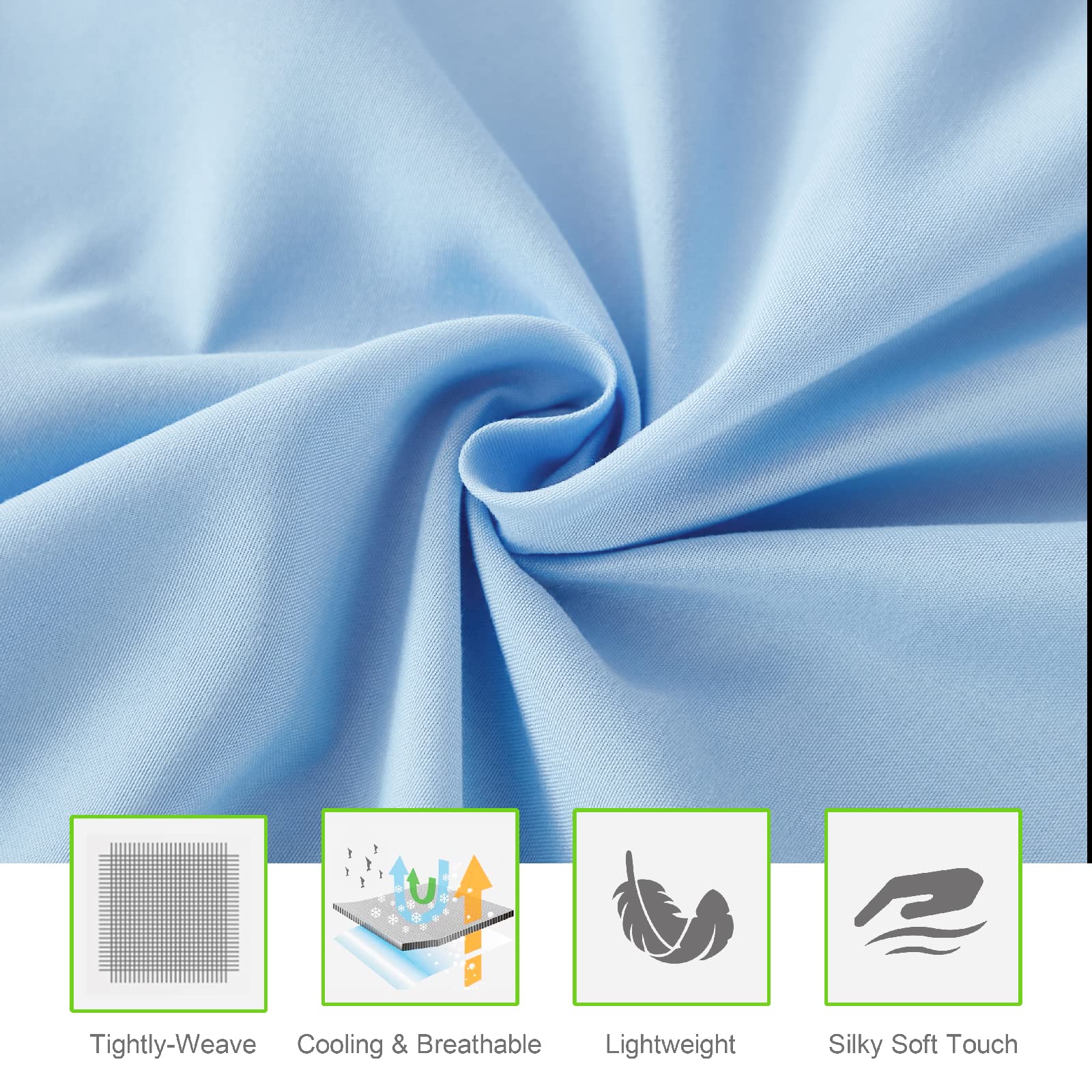 ILAVANDE 4-Piece Queen Size Bed Sheet Set - 1800 Series Luxury Microfiber, Super Soft & Breathable, Wrinkle-Free with 14