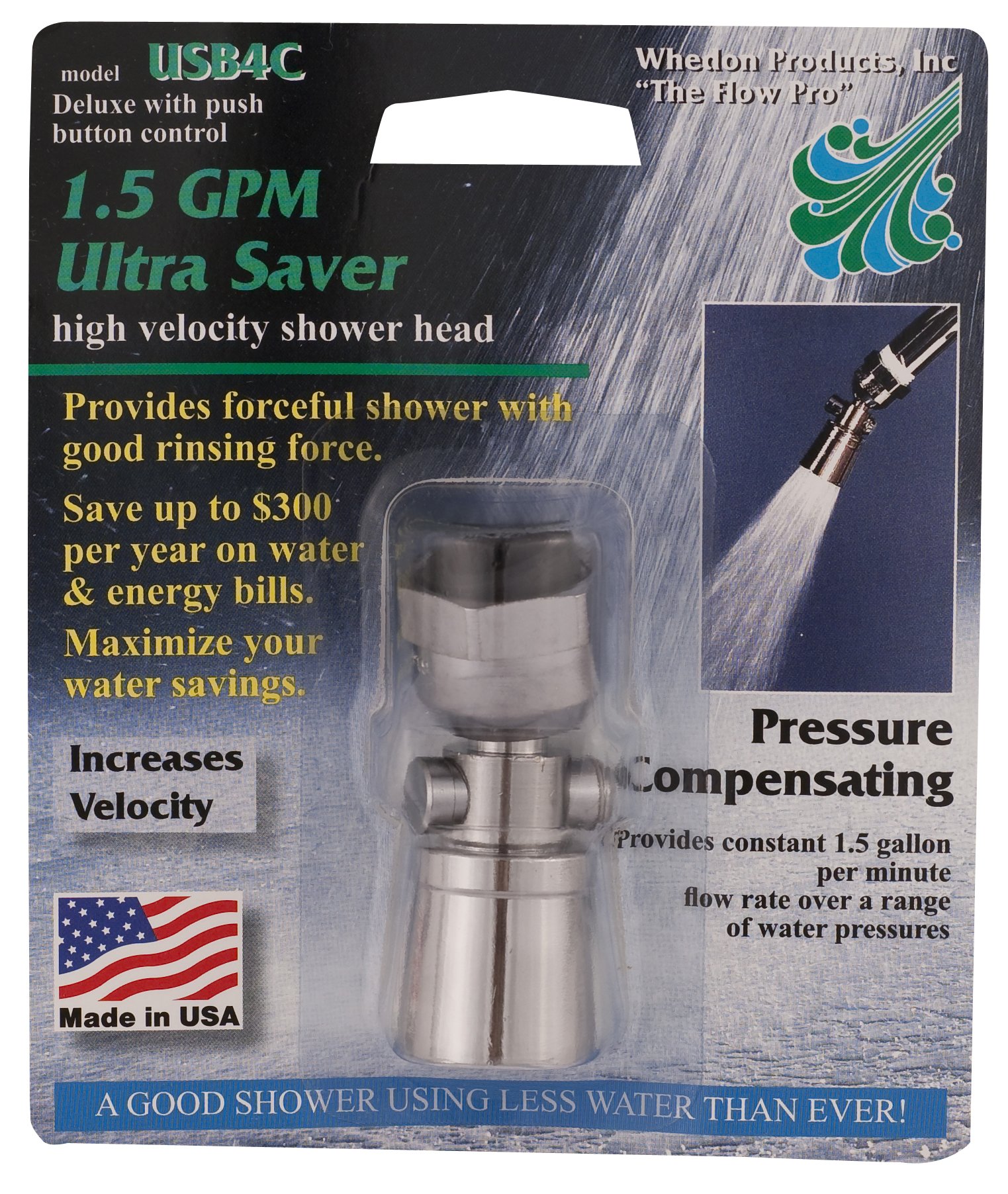 High-Pressure Chrome USB4C Showerhead with Adjustable Spray Modes - Perfect for Spa-Like Relaxation & Water Conservation in Bathrooms